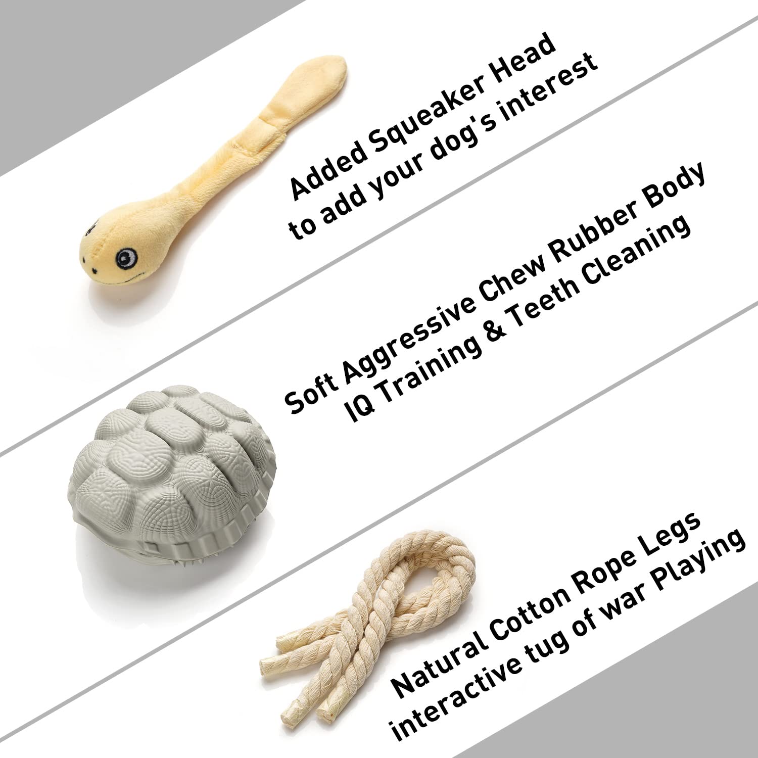 Sedioso Dog Toy Large Breed, Dog Rubber Turtle Toy, Dog Treat Dispensing Toy, Dog Squeaky Toy, Aggressive Dog Chew Toy for Middl