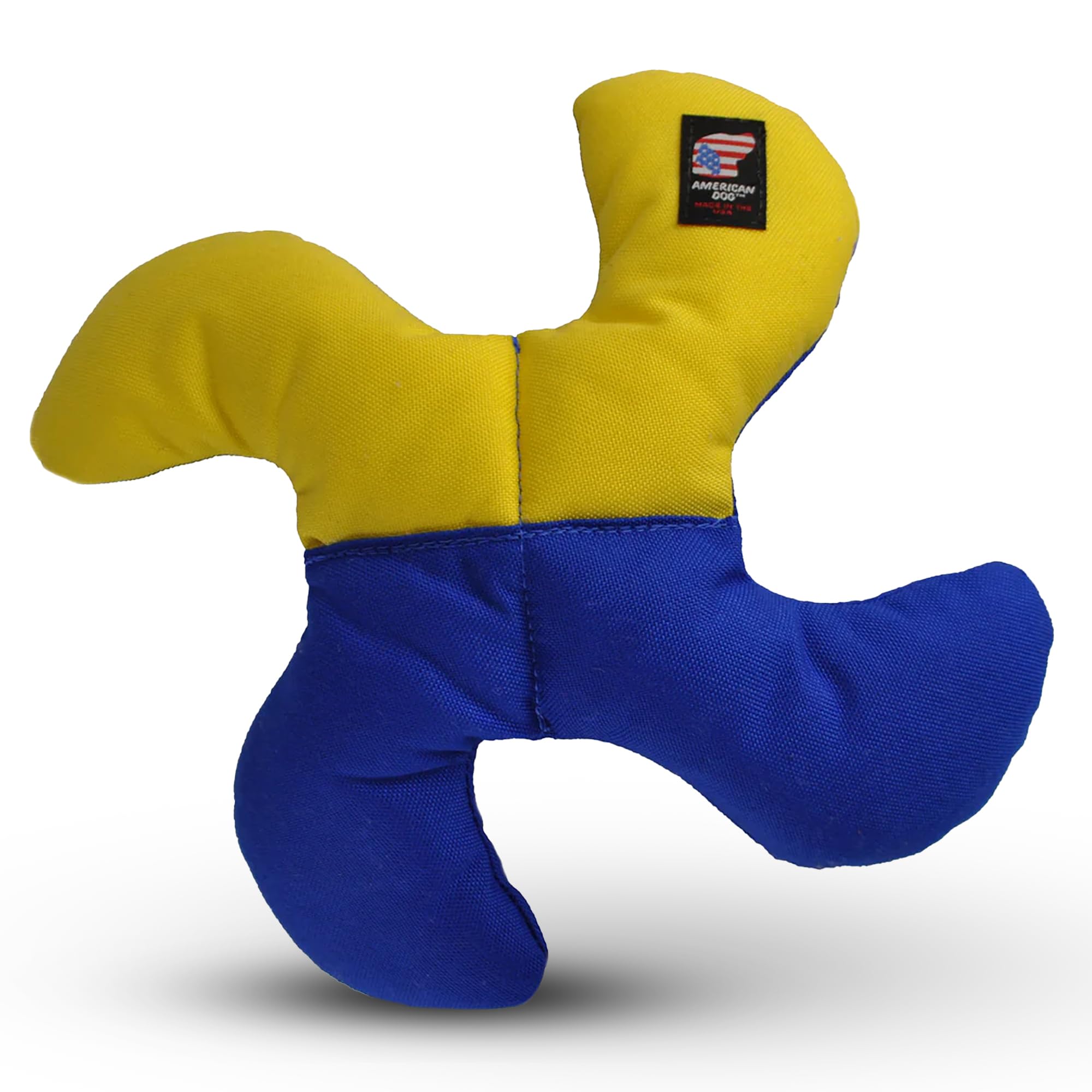 American Dog Lucky Dog Star - Durable Fetch Dog Toy Made In Usa From Pet-Safe, Machine-Washable 1000D Nylon Material With Squeak