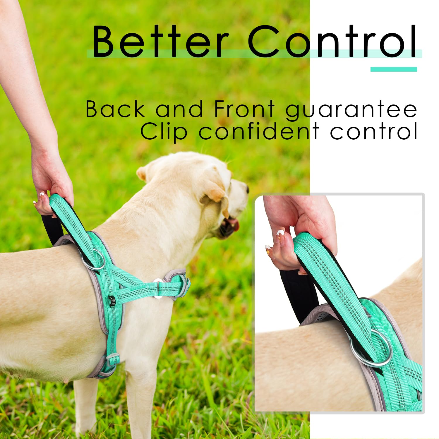 Adventuremore Small Dog No Pull Harness With Qr Code Tag, Adjustable Reflective Vest, Front Clip Handle For Training Walking Tea