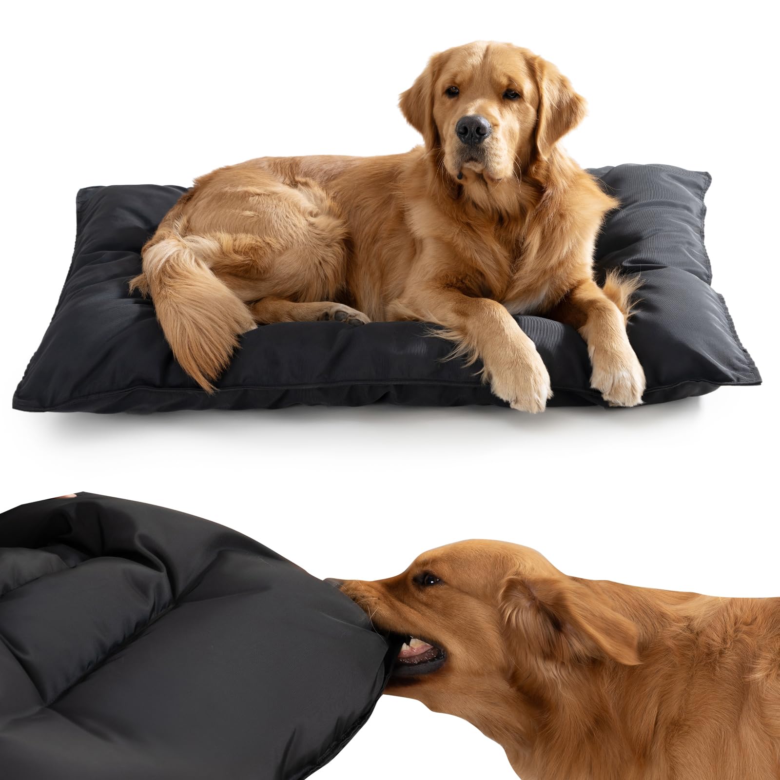 Couzssyhi Chew Proof Indestructible Dog Bed - Durable Dog Bed for Aggressive Chewers, Machine Washable & Waterproof Indoor Outdo