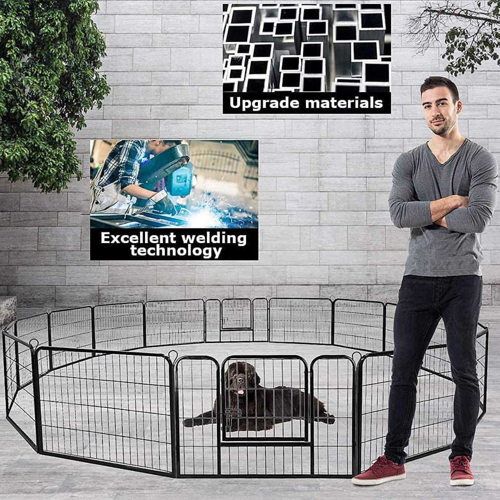 Bestpet Indoor Dog Playpen, 24 Inch 16 Panels Dog Pen For Medium And Large Dogs, Exercise Pen Pet Dog Fence With Doors Pet Puppy