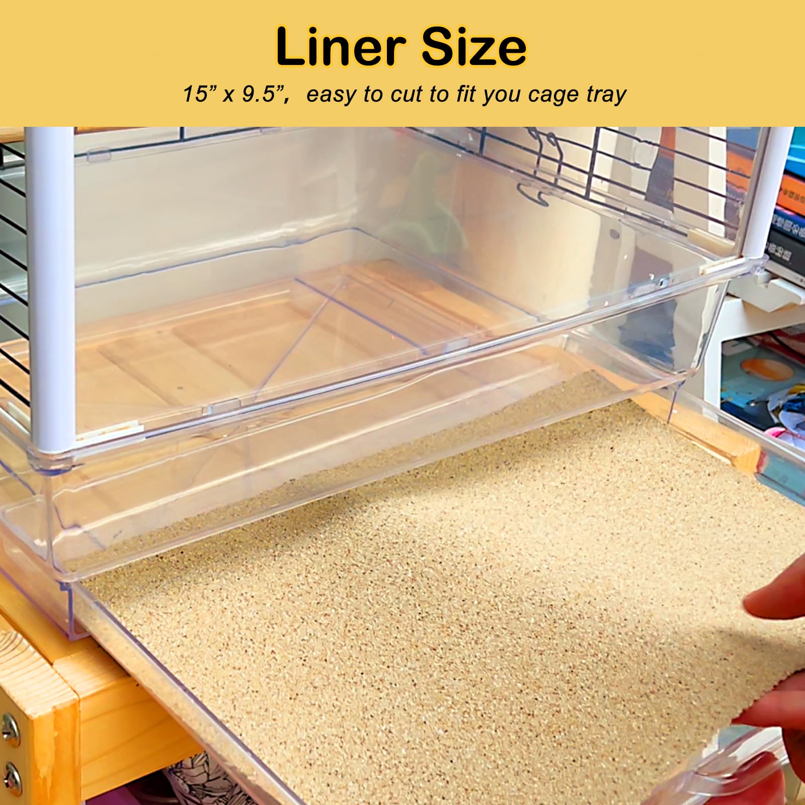 S&X Gravel Paper For Bird Cage 30-Pack 15 X 9.5 Cage Liner Paper  Sand Sheets For Enhanced Hygiene And Bird Health