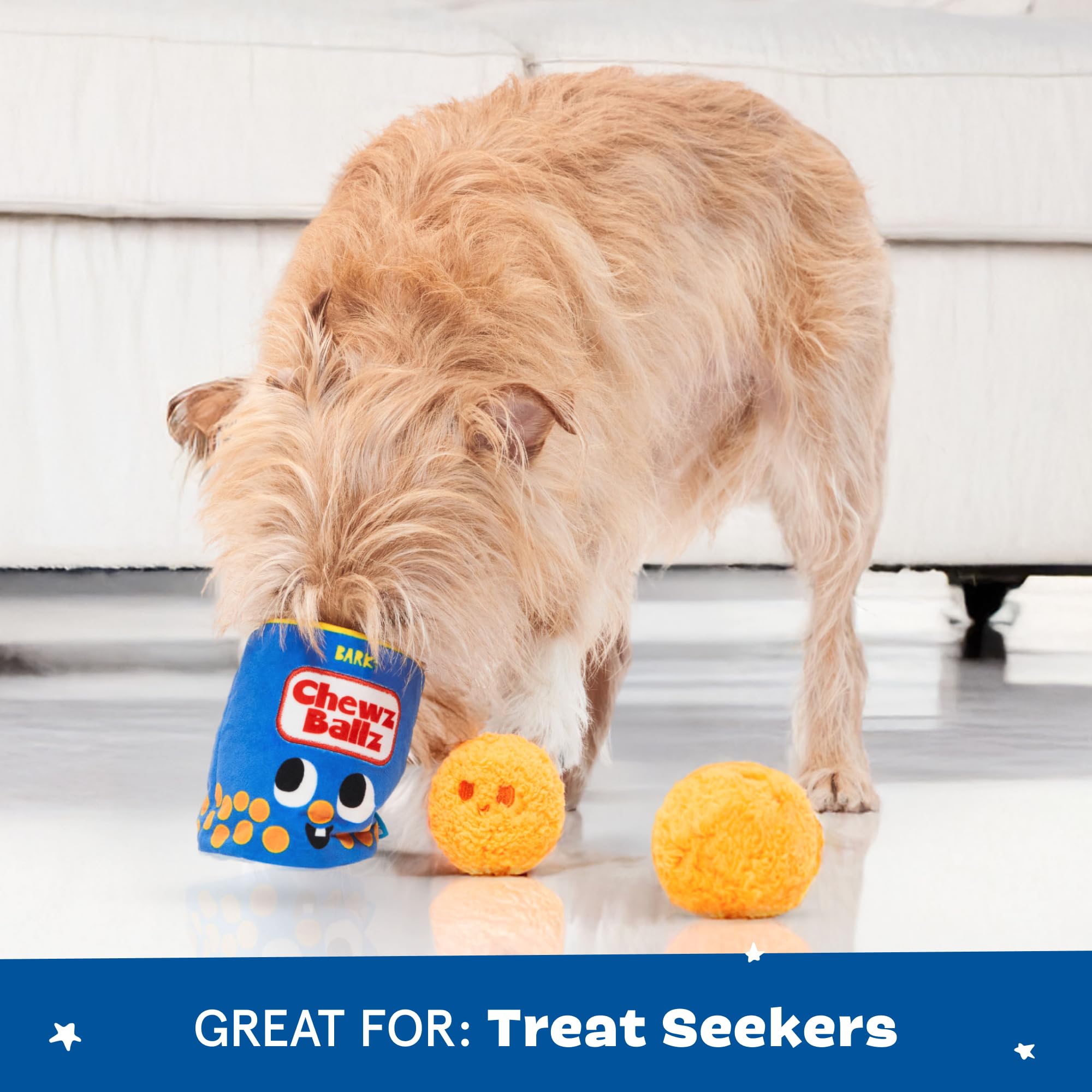 Barkbox Chewz Ballz Plush Dog Toy | Multi-Part Fun For Small Dogs, Perfect For Playtime & Fetch