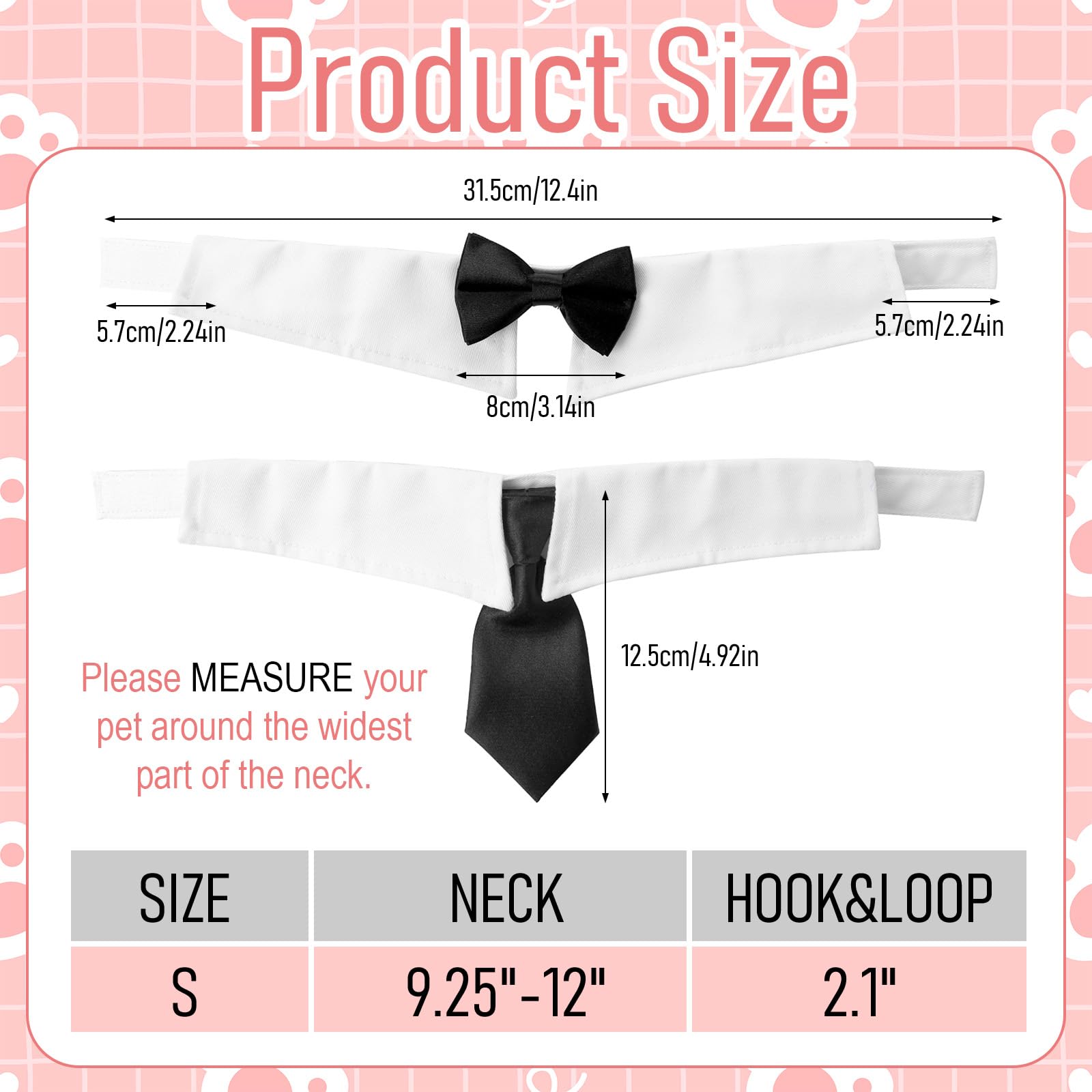 Yuxianlb 2 Pcs Black Pet Bow Tie Collar Formal Costume Accessories For Dogs Cats Elegant Wedding Bowtie Grooming Necktie Cute Tu