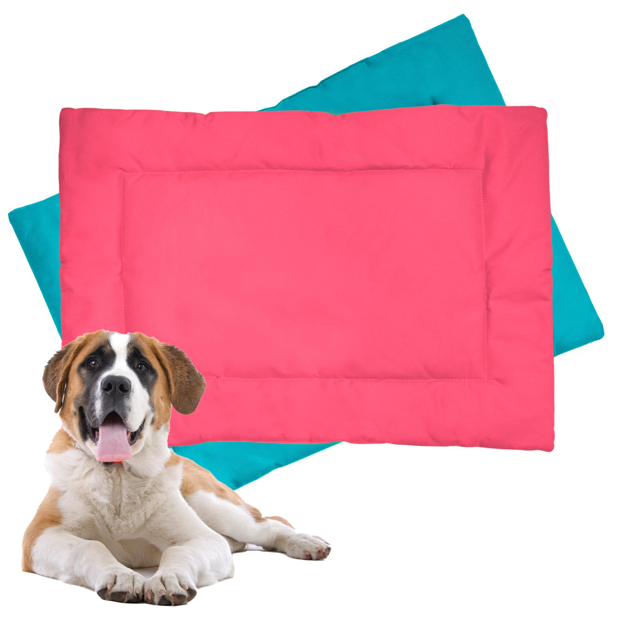 Downtown Pet Supply Dog Crate Pad, Blue And Periwinkle, X-Large, Waterproof, Ripstop Nylon Fabric, Chew Proof, Machine Washable