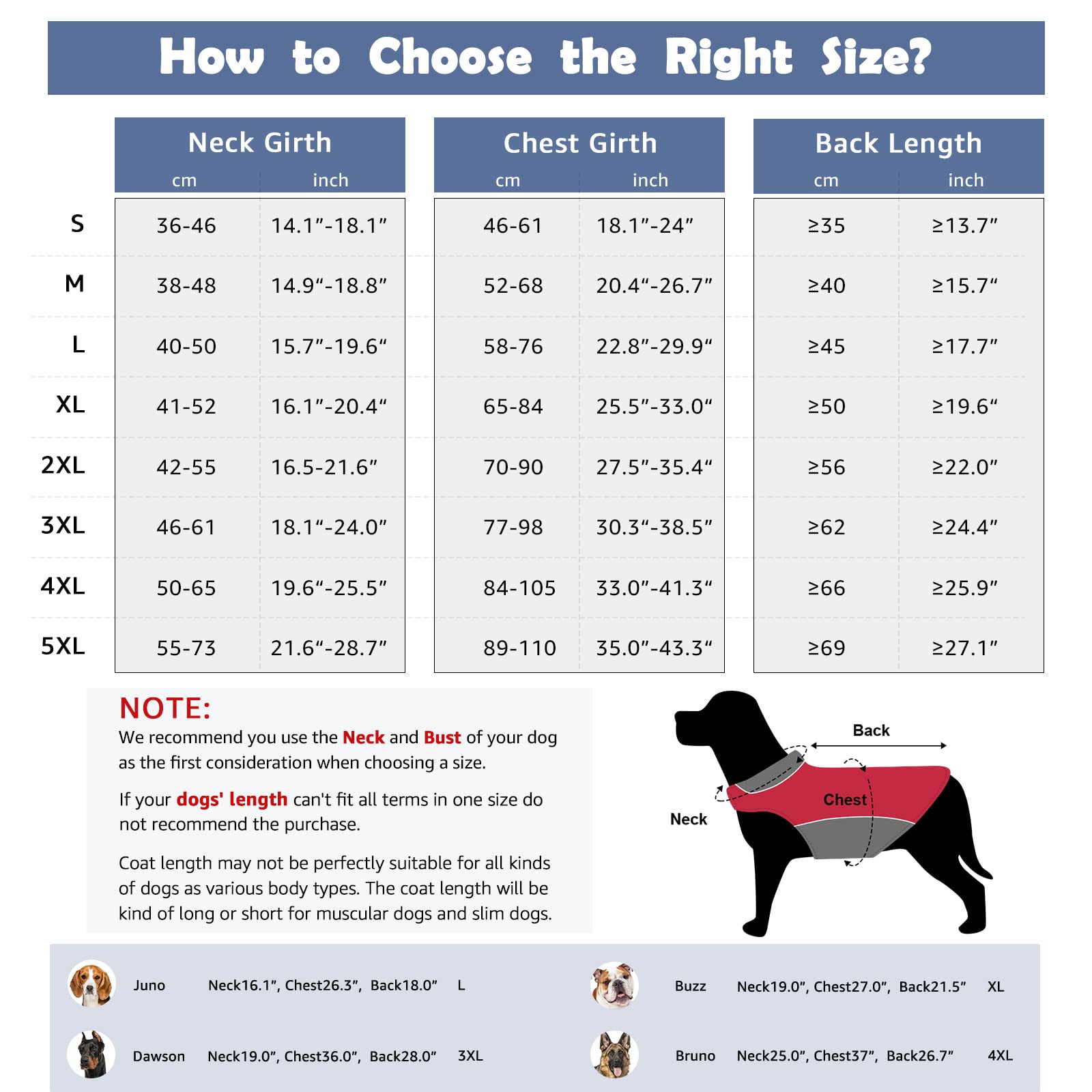IREENUO Dog Raincoat, 100% Waterproof Dog Warm Jacket for Fall Winter, Rainproof Coat with Adjustable hook and loop & Reflective