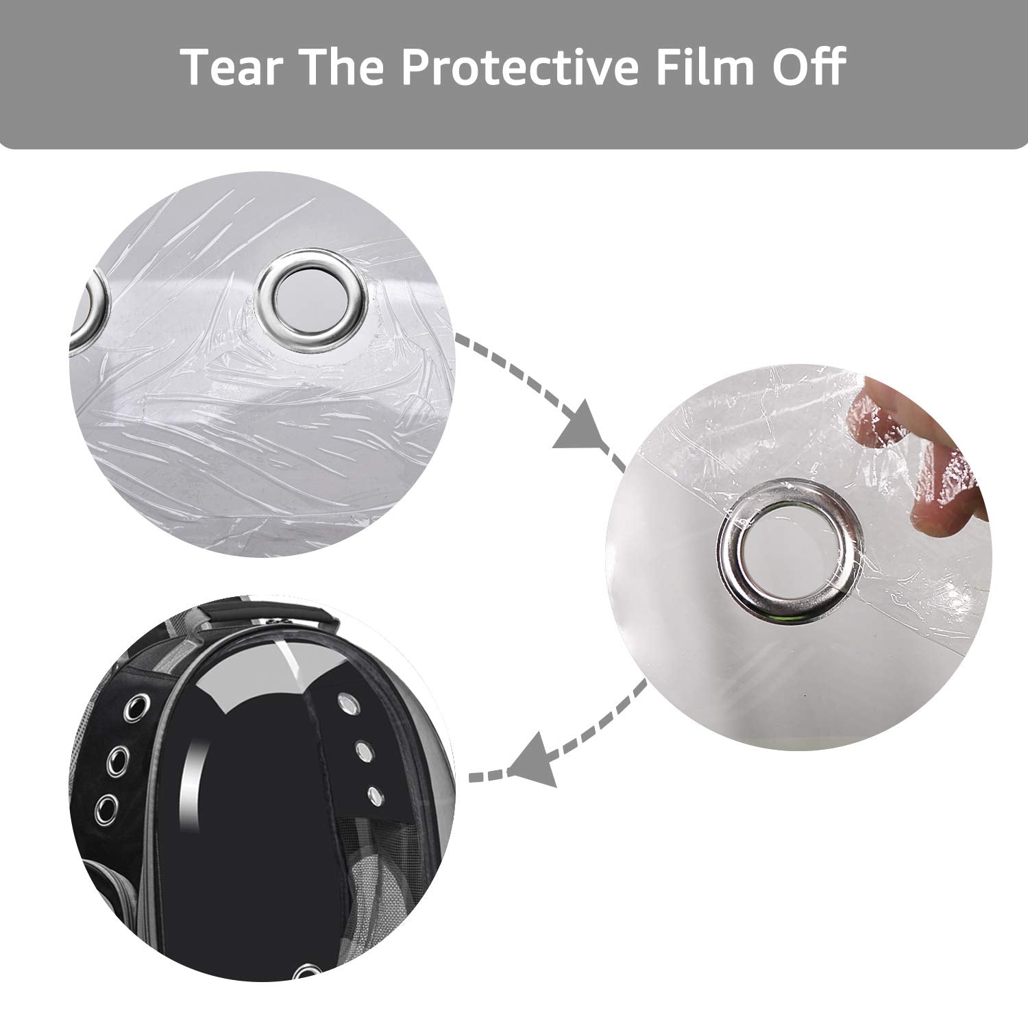 Henkelion Backpack Carrier/Bubble Carrying Bag For Small Medium Dogs Cats, Space Capsule Pet Carrier For Hiking, Travel, Airline