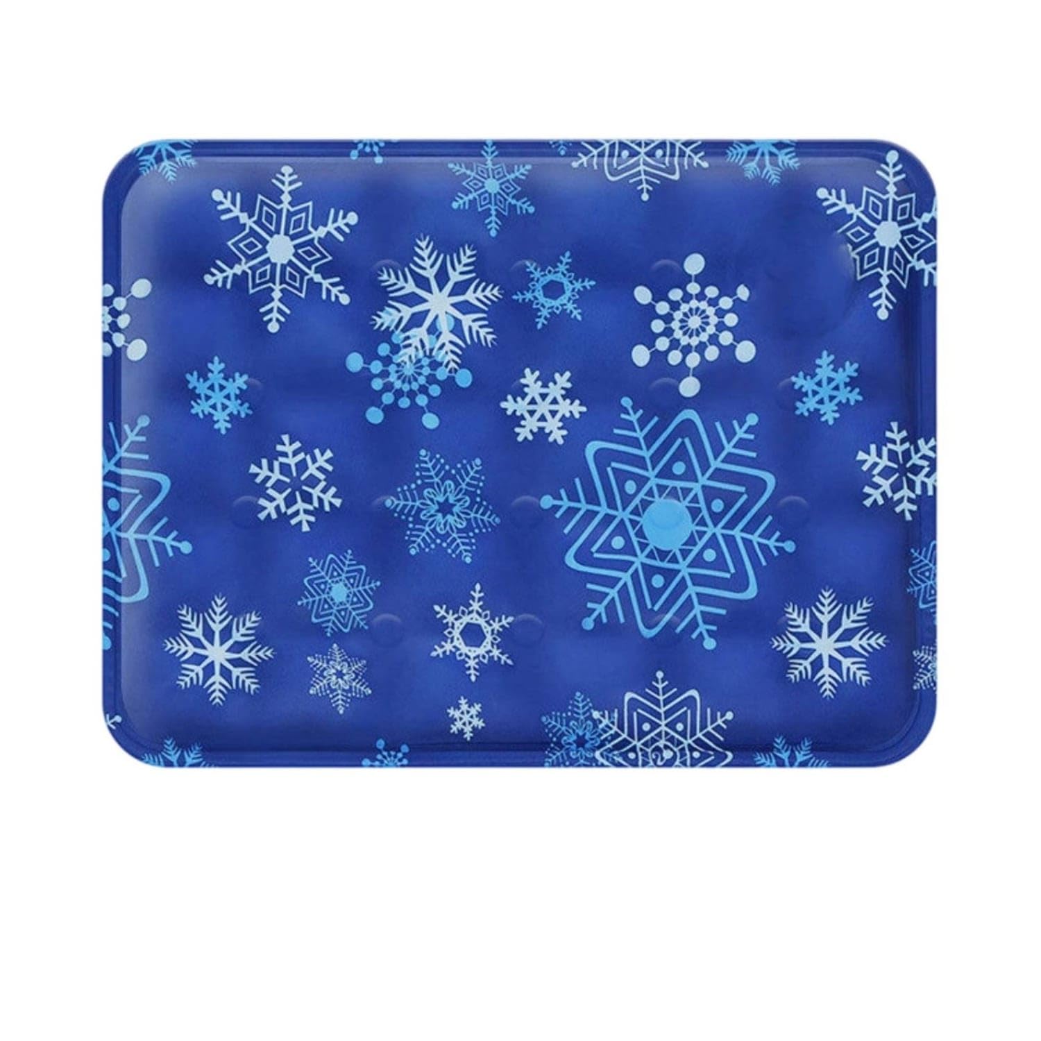 EasyUse Pet Cooling Mat Cushioned Cooling Mat with Gel PressureActivated for Pets, Dogs, Cats, Floor, M, Dark Snowflake