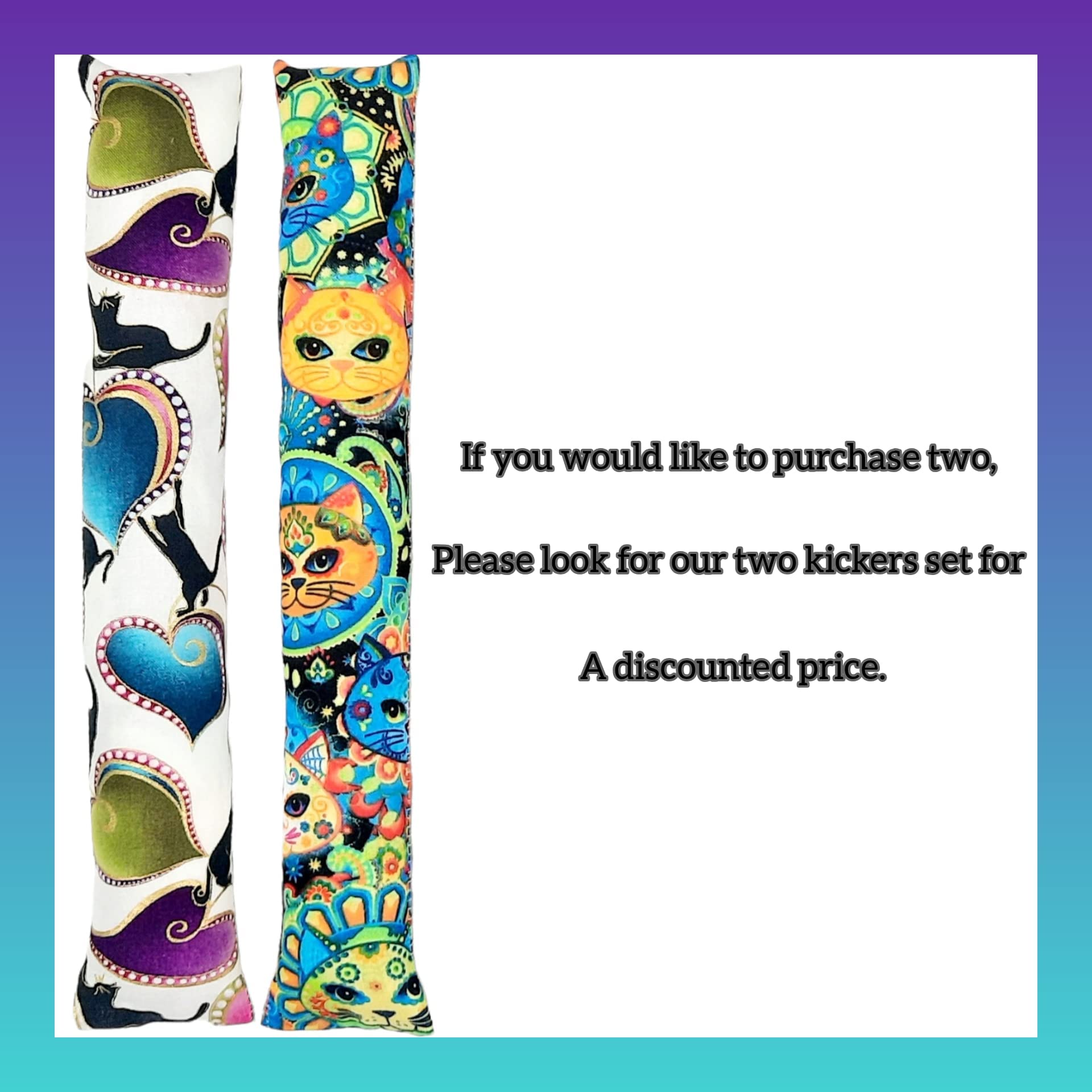 One Catnip Kicker Toy 11''/30 Designs, Silver Vine Toys, Cat Kicker Toy, Christmas Gifts For Cats, Cat Birthday Gift, Kicker Sti