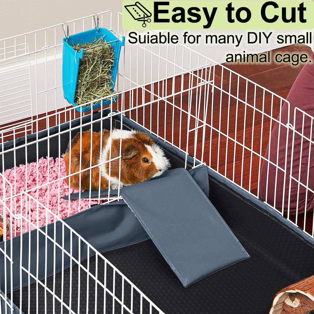 Tcypuhl Washable Guinea Pig Bedding Cage Liner Waterproof Rabbit Bedding, Easily Cut To Suit Cage And Reusable Pads For Guinea P
