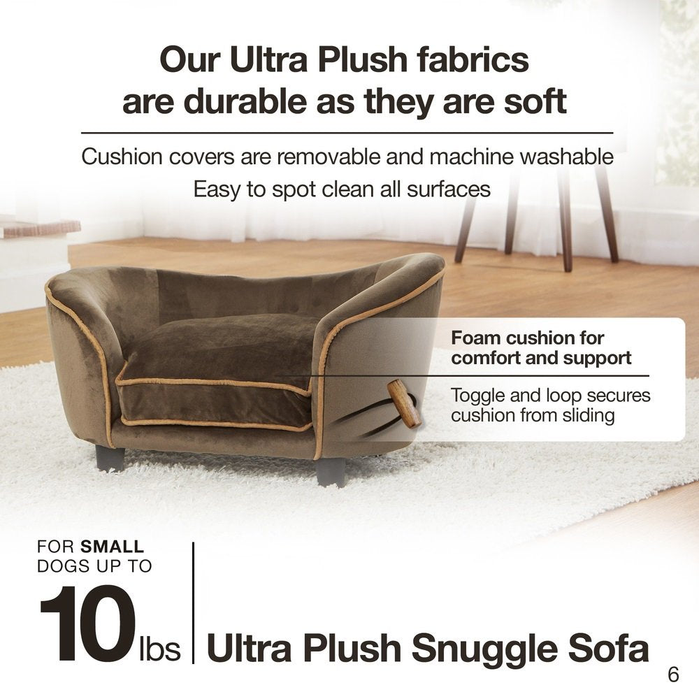 Enchanted Home Pet Ultra Plush Snuggle Pet Bed in Dark Grey