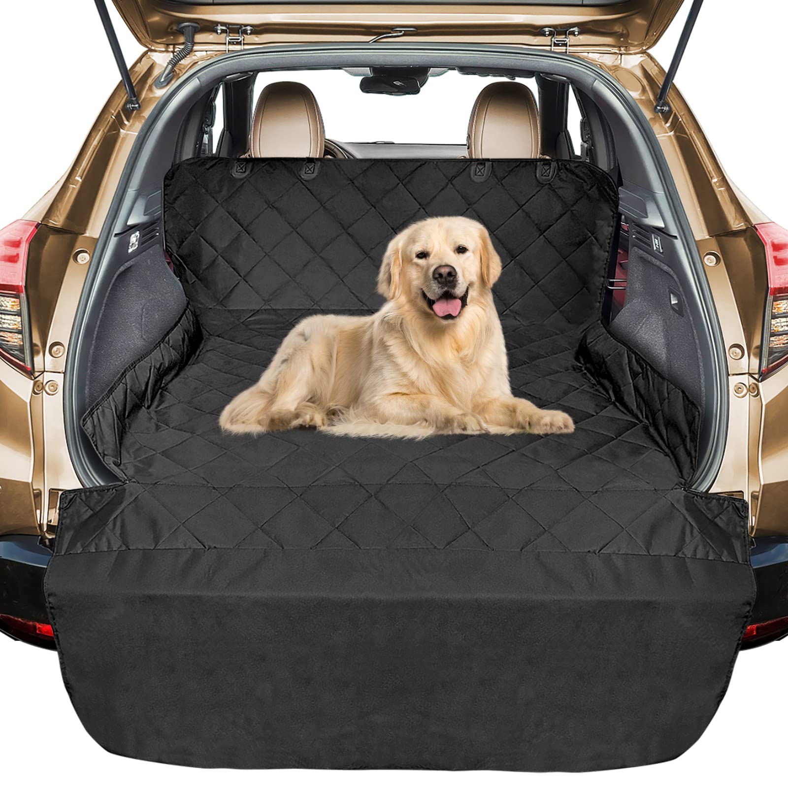 Veckle Cargo Liner, Upgraded Extra Large SUV Cargo Liner for Dogs Waterproof Scratchproof Cargo Cover with Bumper Flap Protector