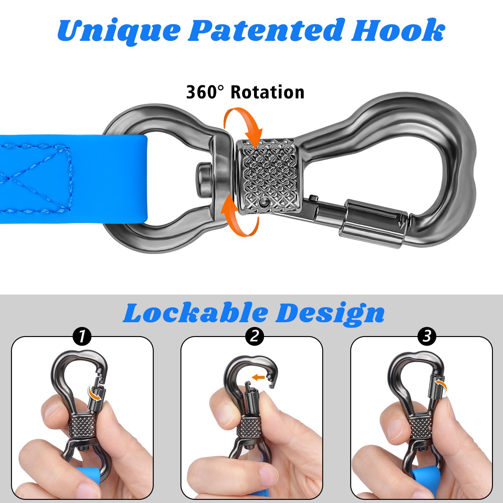 Xiaz Waterproof Dog Long Line, Training Long Leash Lead With Padded Handle For Large Medium Small Dogs Outside Walking, Playing,