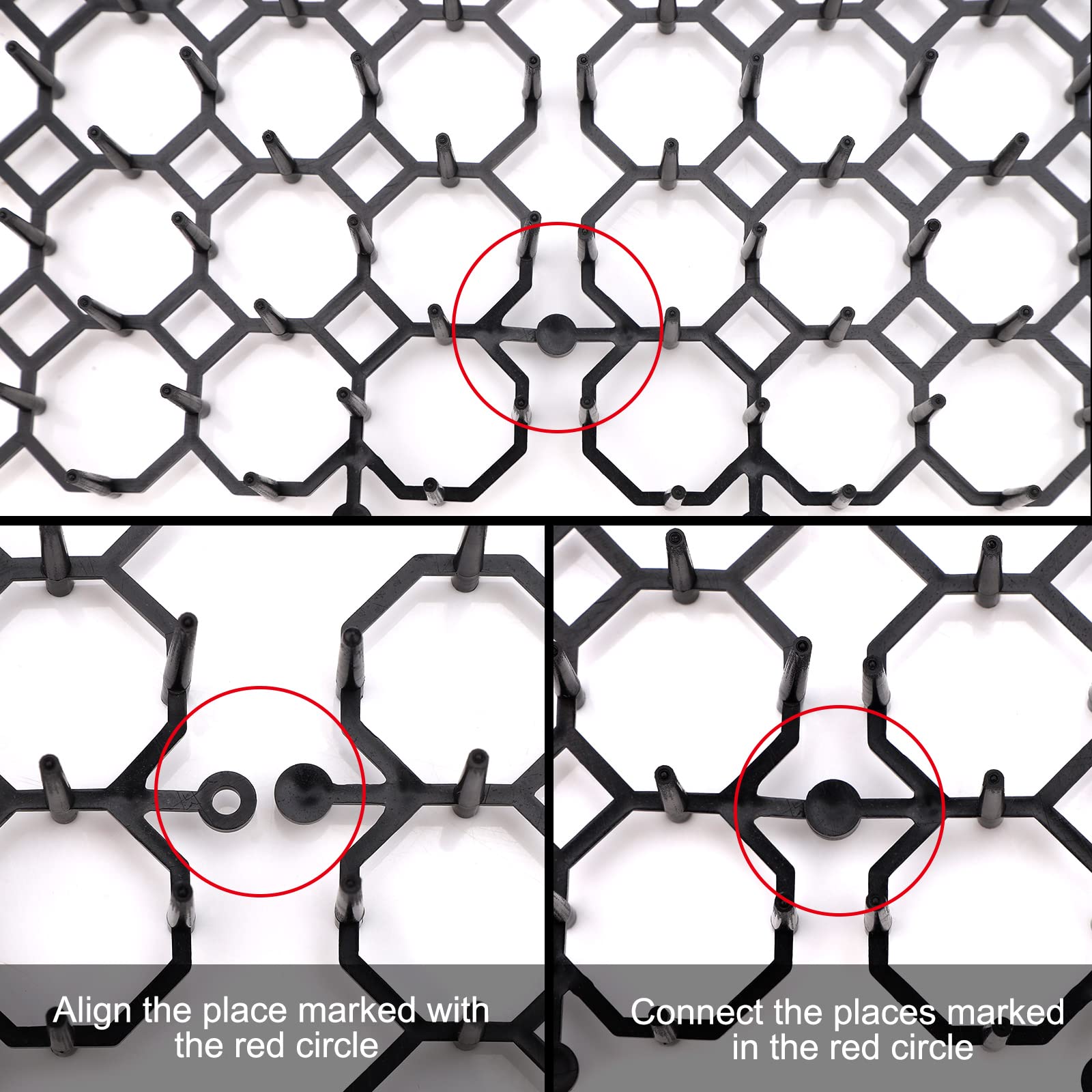 TSLBW 6.2 * 8 Inch 12 Pcs Cat Scat Mat with SpikesCat Repellent Mat with Spikes Pet Deterrent Net Anti Cat Mat Gardening Plastic