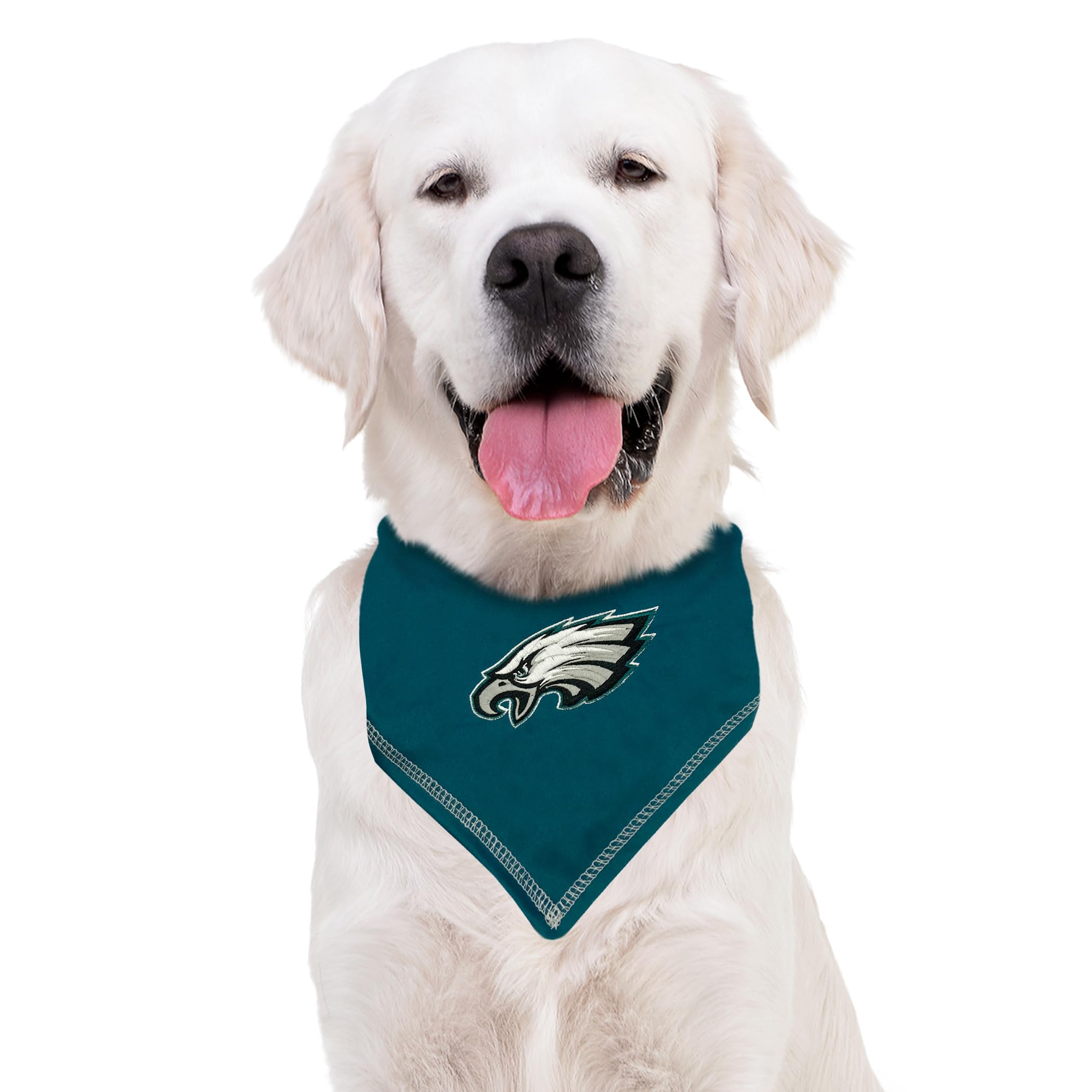 Pets First Nfl Philadelphia Eagles Tie Bandana, Large/X-Large. Dog Bandana Scarf Bib For Pet Cat Dog. The Ultimate Game-Day, Par