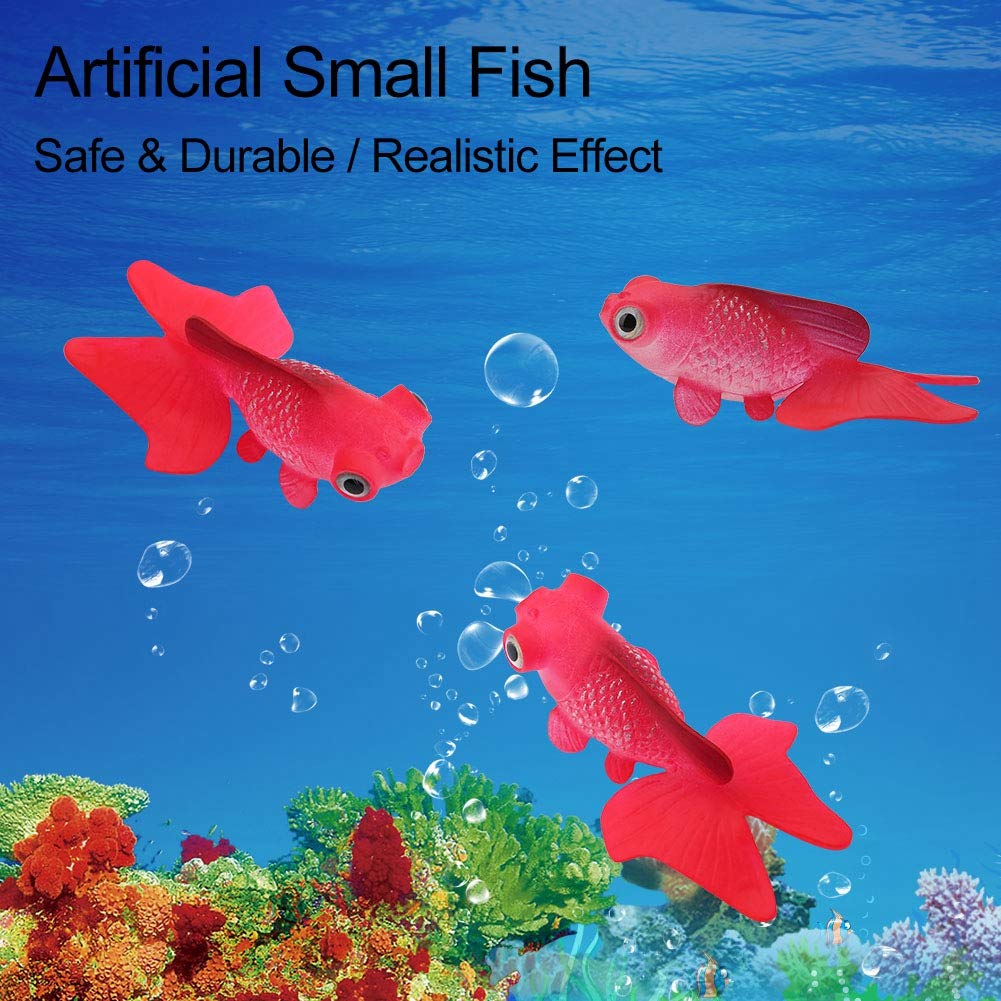 Aquarium Fish Bowl Plastic Swimming Gold Fish Betta Fish Funny Artificial Silicone Small Fish Lifelike Fake Fish Fish Decoration
