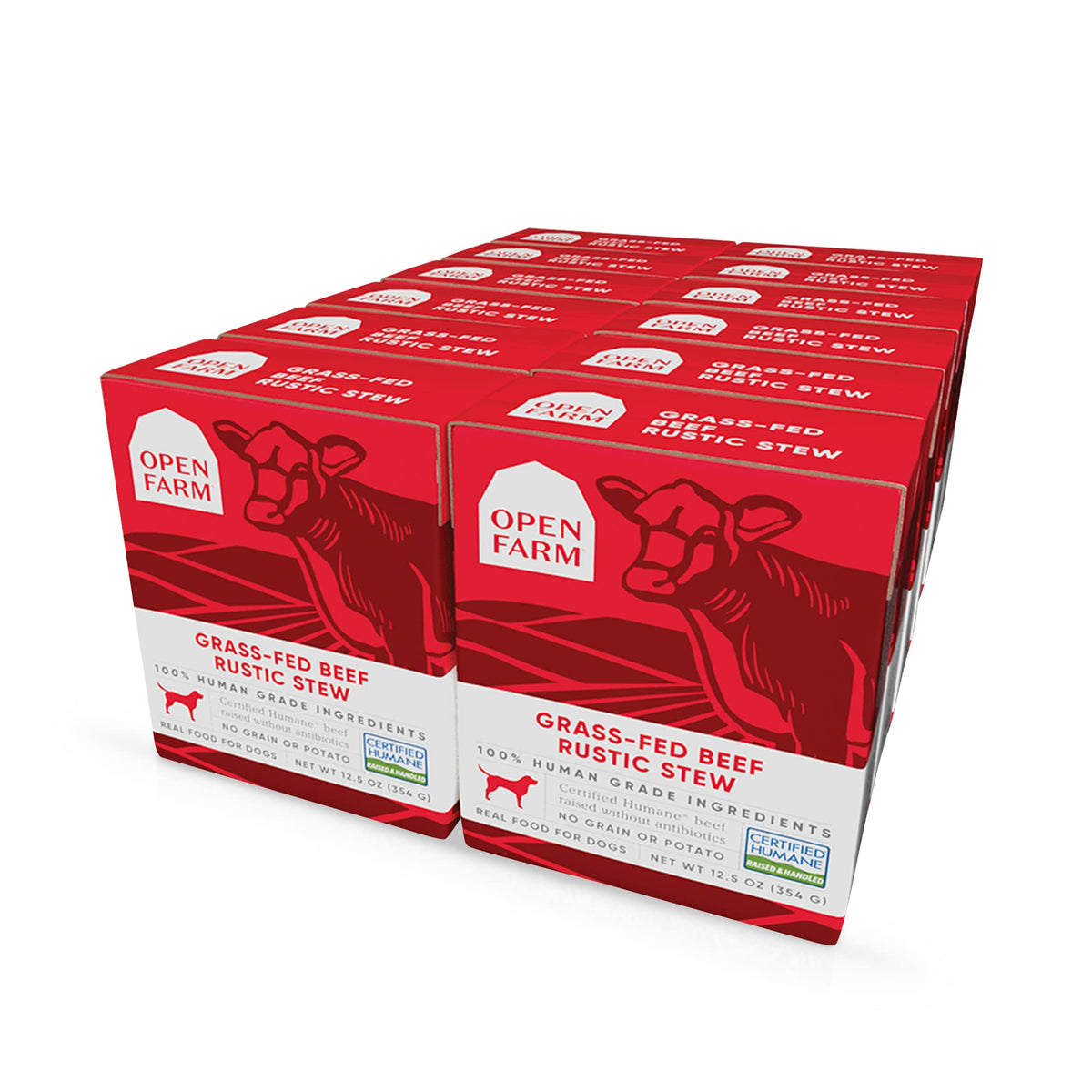 Open Farm Grass-Fed Beef Rustic Stew Wet Dog Food, Grain-Free Meal Or Food Topper With Responsibly Sourced Meat And Superfoods W