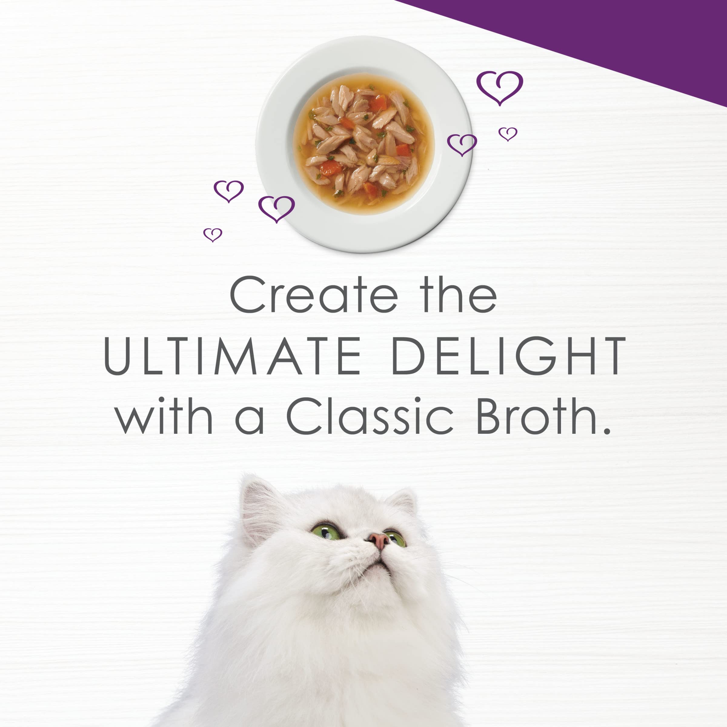 Purina Fancy Feast Lickable Senior Wet Cat Food Broth Topper Classic with Skipjack Tuna and Vegetables - (Pack of 16) 1.4 Oz. Po