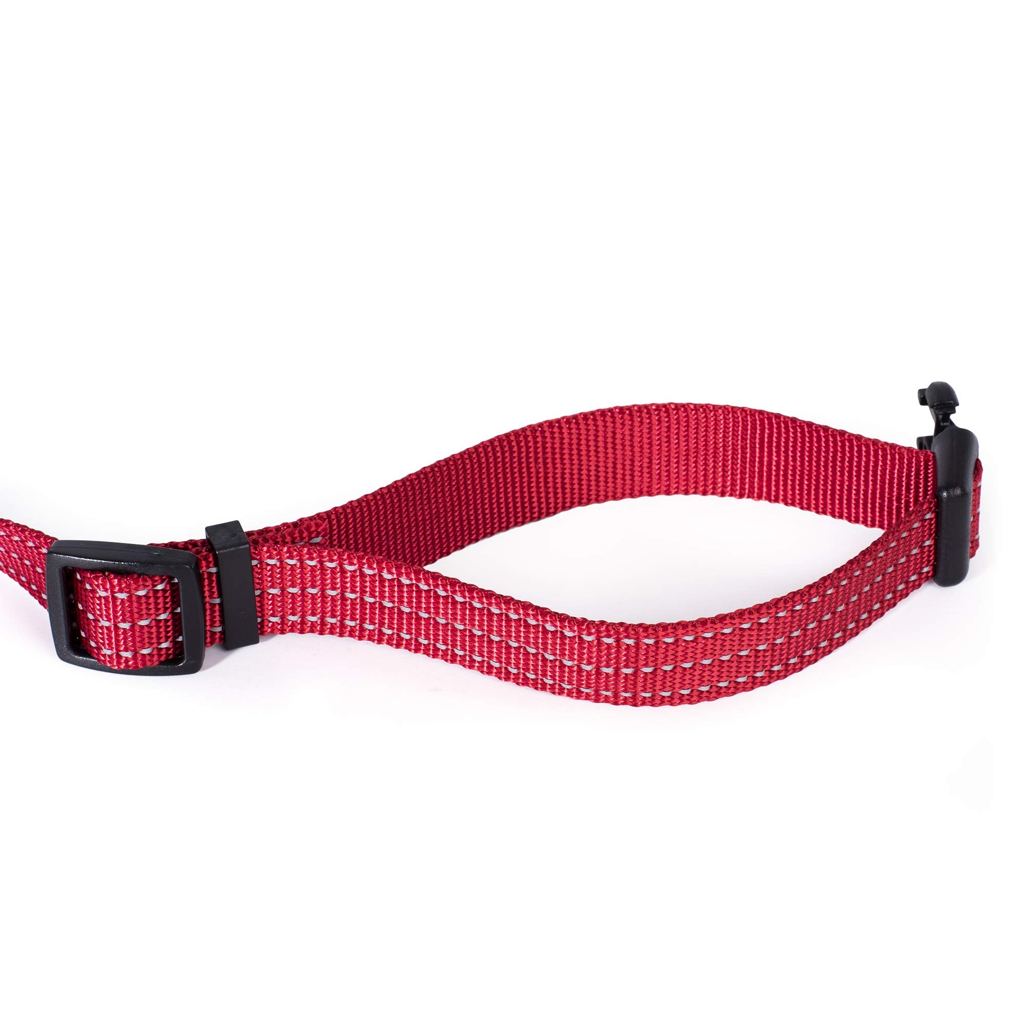 Mile High Life Dog Collar | Nylon Reflective Dog Collars | Light Weight Puppy Collars | Red Dog Collars For Small Dogs (Solid Red, Small)