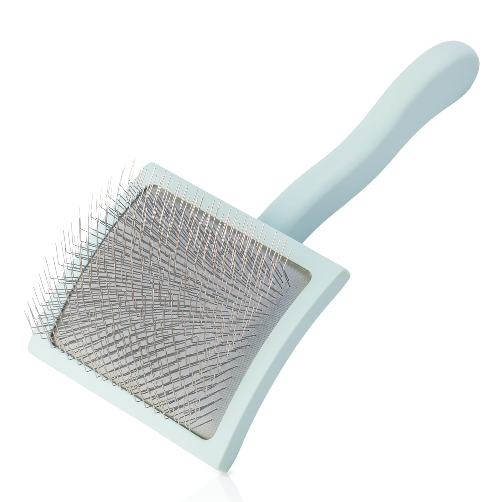 Pet Slicker Brush With Soft Massage Grooming Stainless Steel Pins - Slide This Universal Miracle Coat Slicker Brush For Dematting, Shedding Fur, And Undercoat - Ideal Gift For Professional Pet Groomer