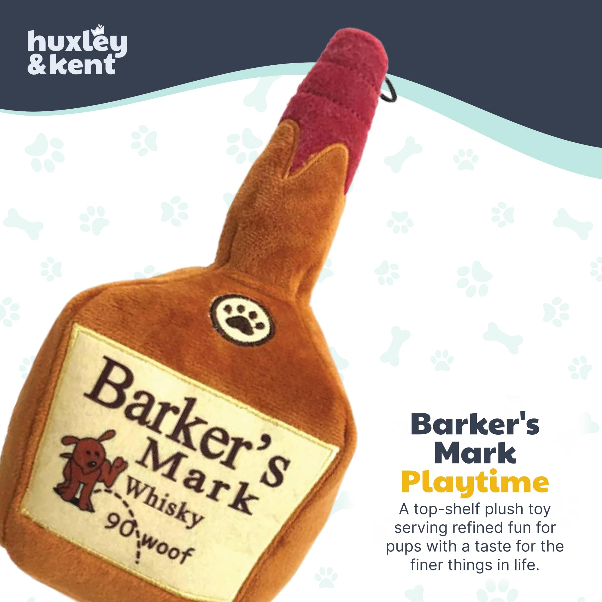 Huxley & Kent Funny Dog Toy w/Squeaker - Power Plush Squeaky Dog Toys for Small, Medium & Large Dogs - Soft Stuffed Animal for I