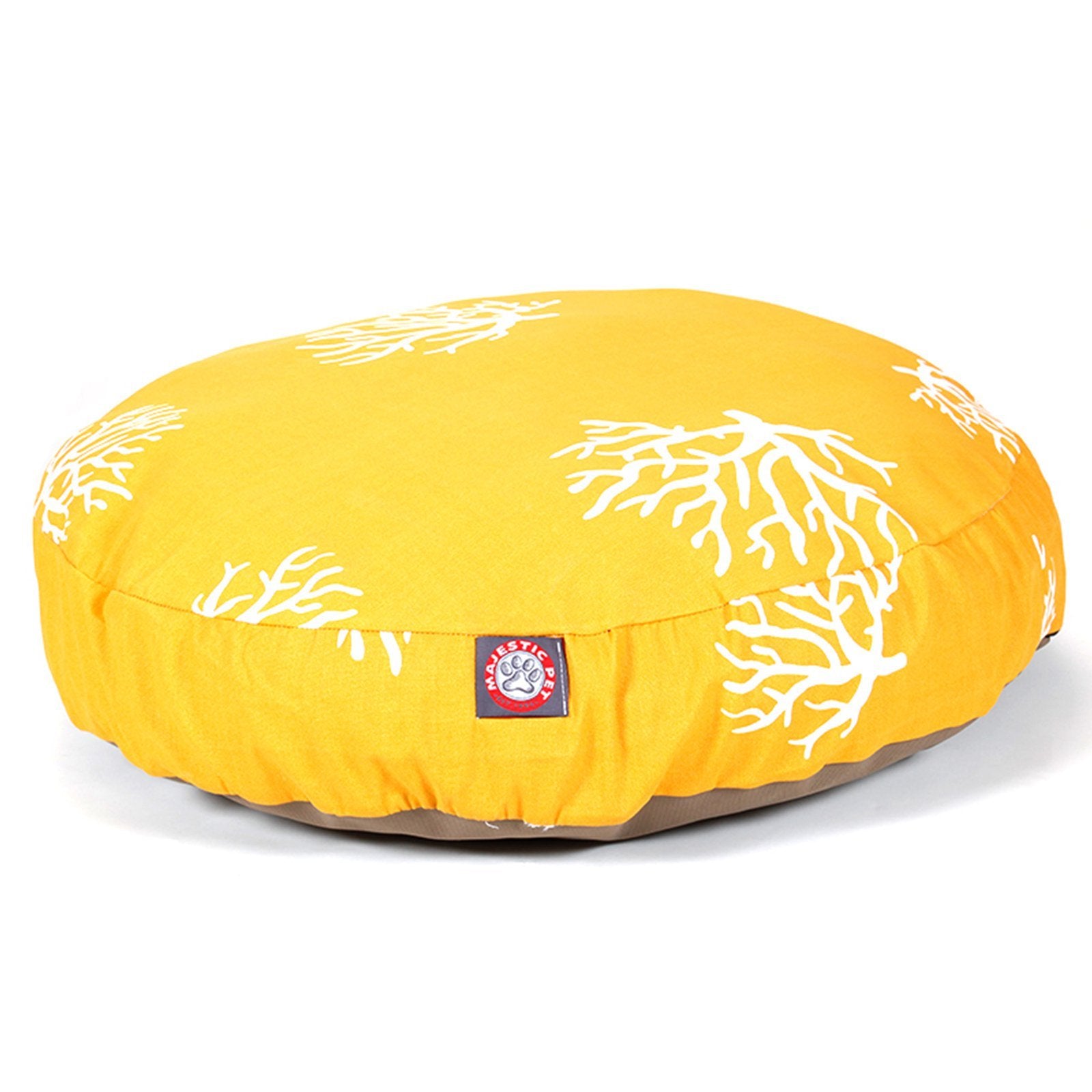 Black Coral Small Round Indoor Outdoor Pet Dog Bed With Removable Washable Cover By Majestic Pet Products