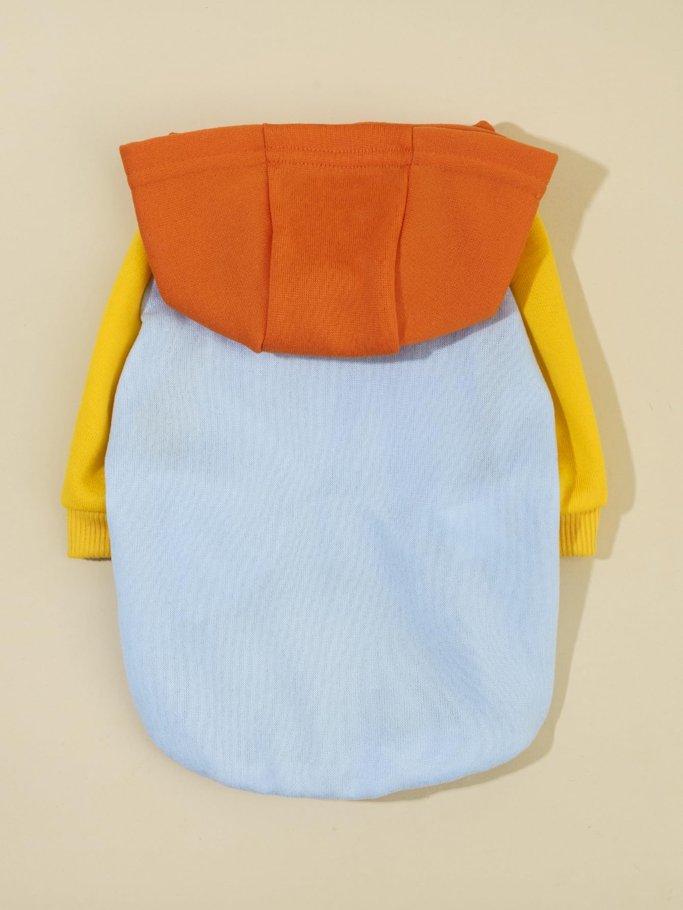 Qwinee Basic Dog Hoodie, Cat Apparel, Dog Shirt, Cat Jacket - Orange And Blue, Small To Large