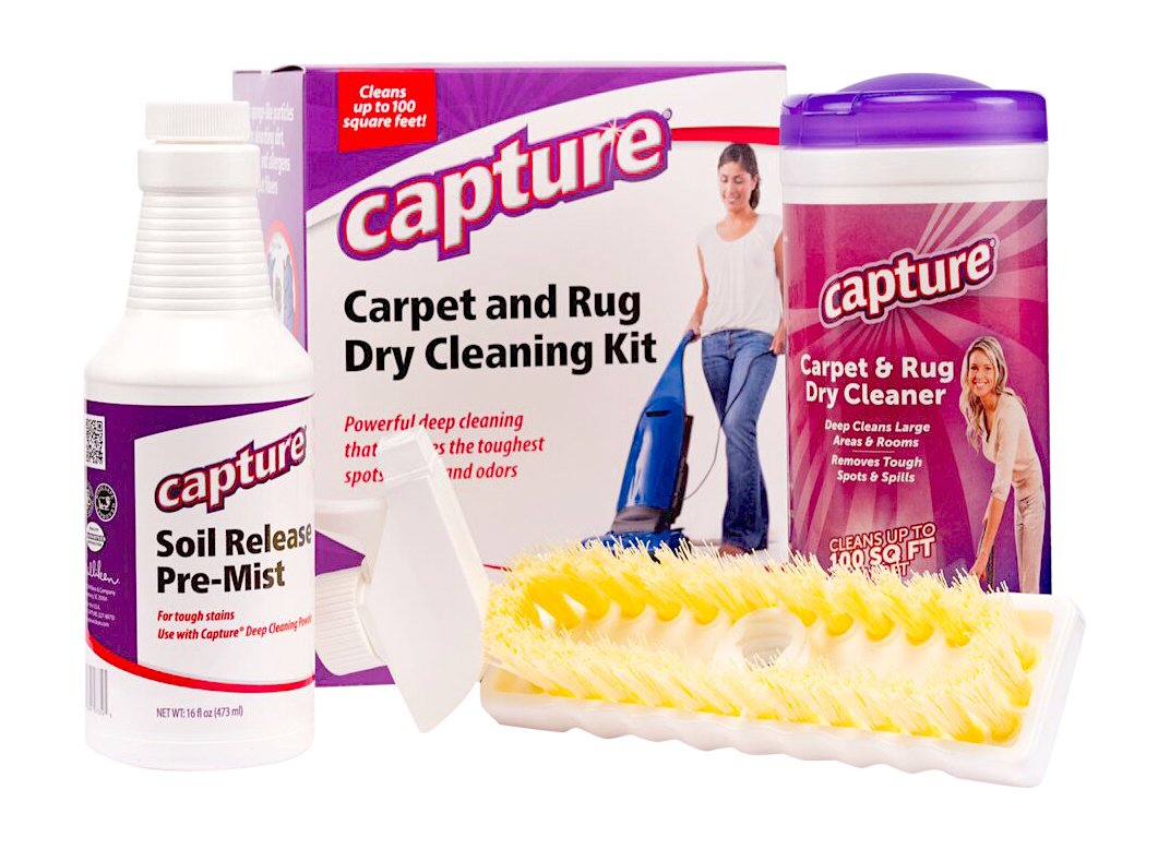 Capture Carpet Total Care Kit 100 - Home Couch And Upholstery, Car Rug, Dogs & Cats Pet Carpet Cleaner Solution - Strength Odor Eliminator, Stains Spot Remover, Non Liquid & No Harsh Chemical