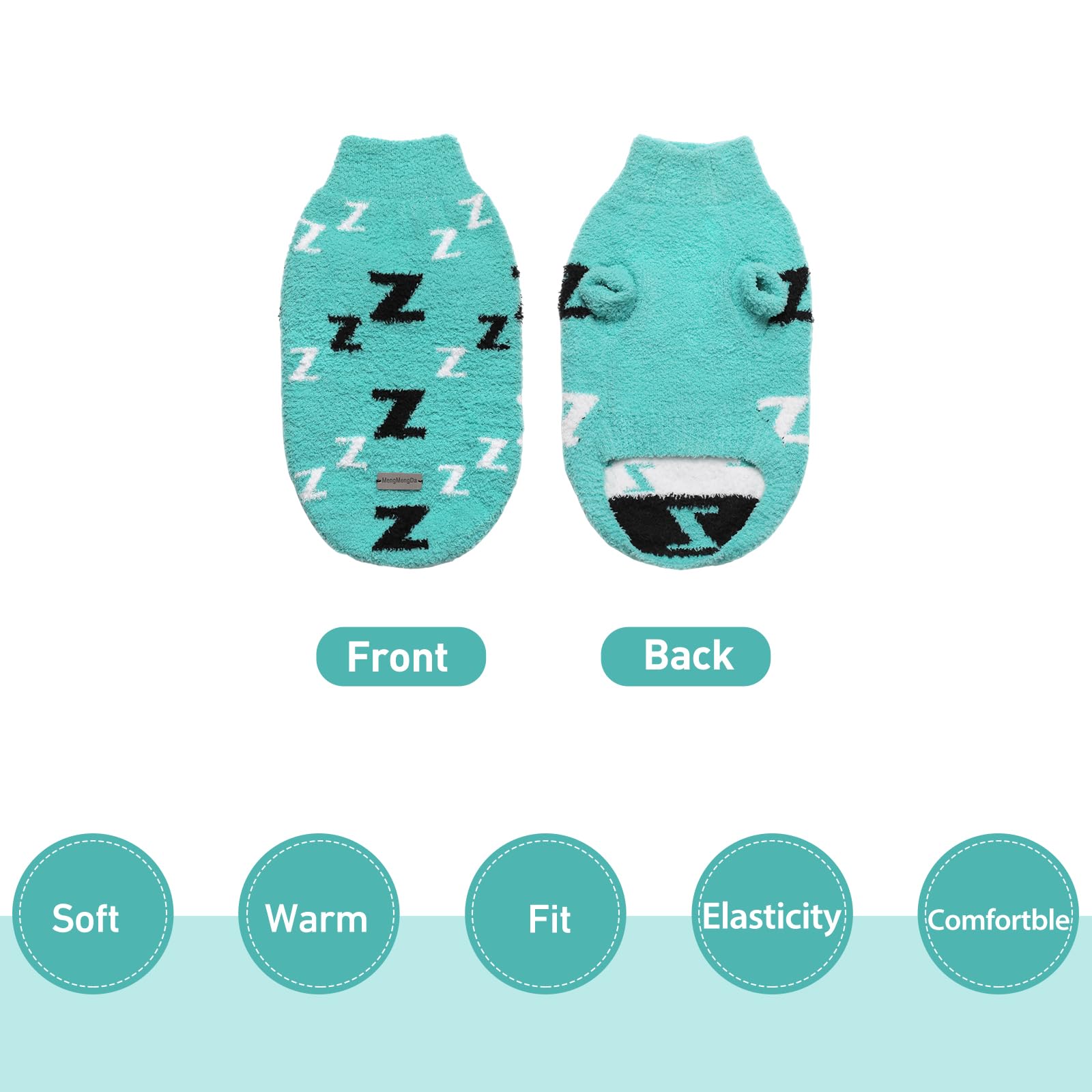 Mengmengda Dog Sweaters Dog Pullover Sweater Dog Clothes Cold Weather Cable Knitwear Thick Warm Outfits For Medium Dogs Large Dogs(Turquoise-Xl