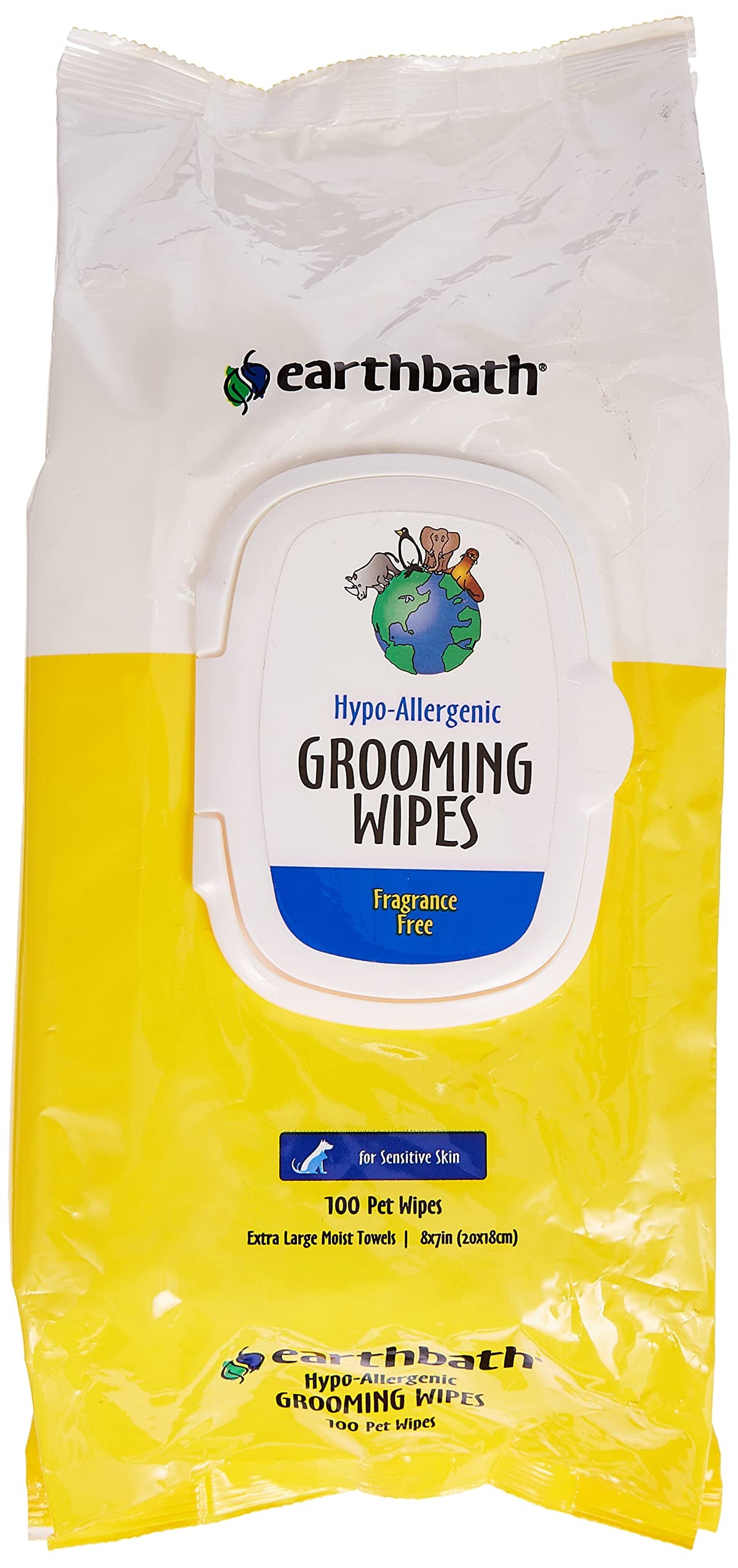 Earthbath Hypo-Allergenic Grooming Pet Wipes 100 Count