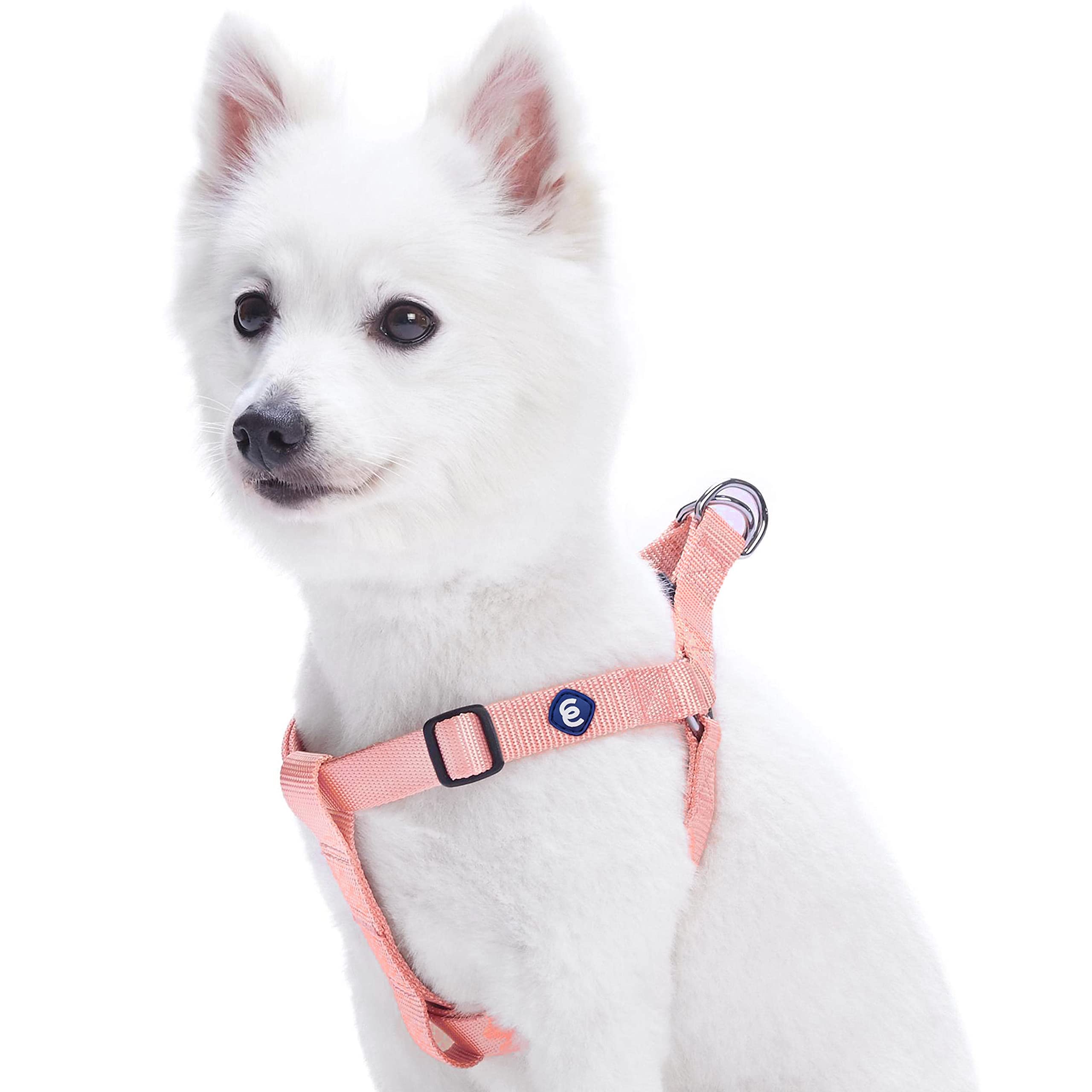 Blueberry Pet Essentials Classic Durable Solid Nylon Step-In Dog Harness, Chest Girth 26' - 39', Baby Pink, Large, Adjustable Harnesses For Puppy Boy Girl Dogs