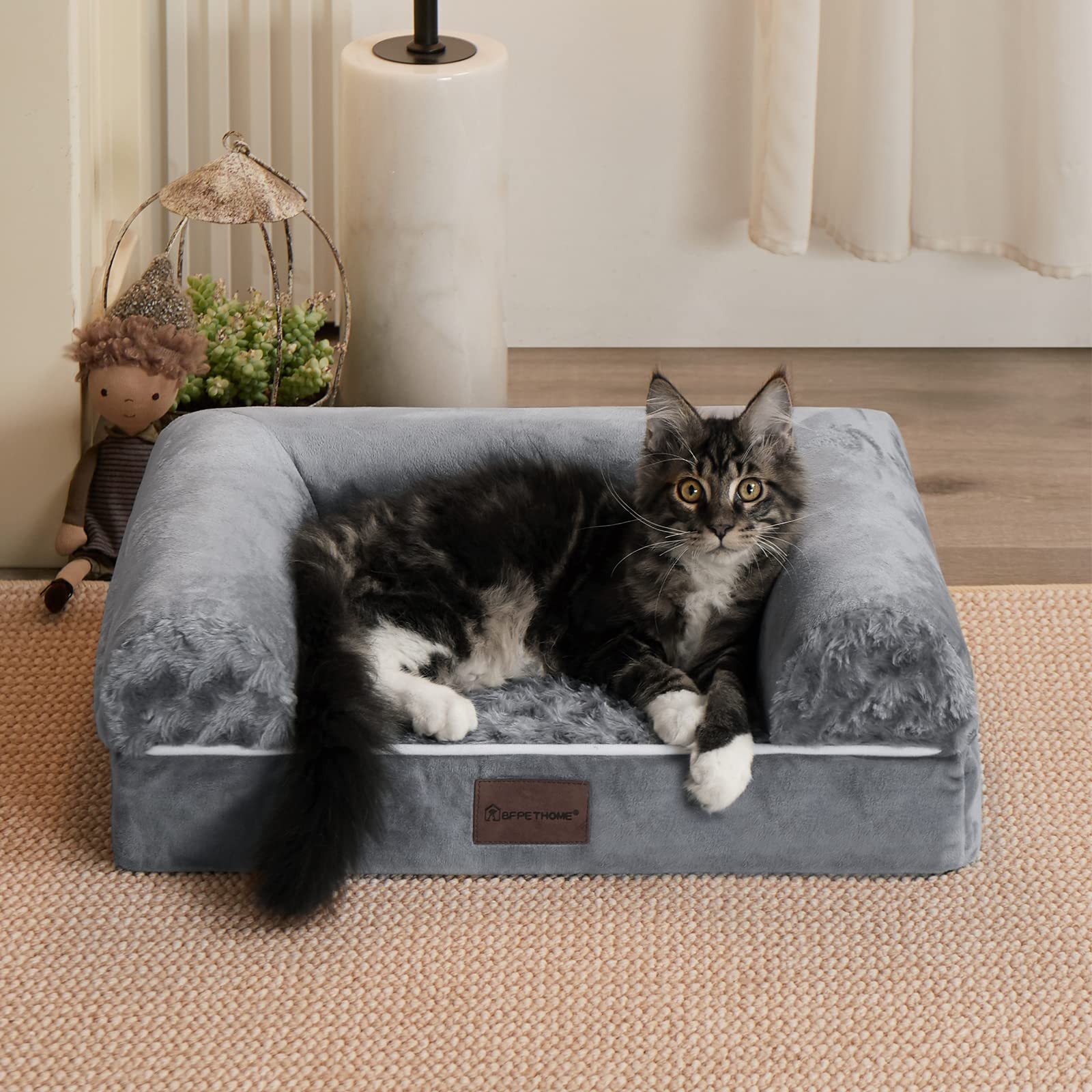 Bfpethome Dog Beds For Large Dogs, Orthopedic Dog Bed For Medium Large Dogs, Egg- Foam Dog Crate Bed (Xxl(48 * 35 * 7) Inch, Grey-1)