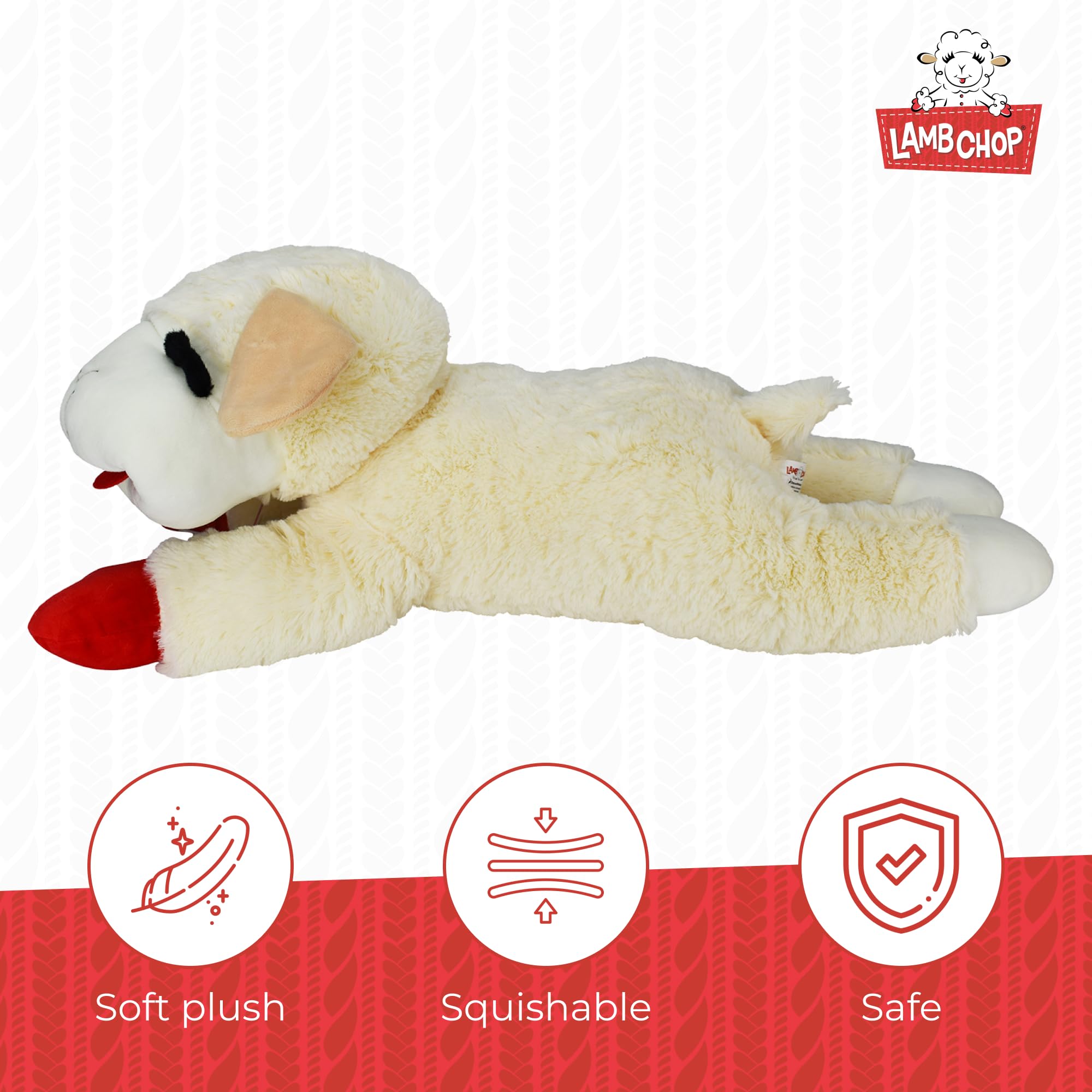 Multipet Toy Lamb Chop Jumbo 24' (Pack Of 2)