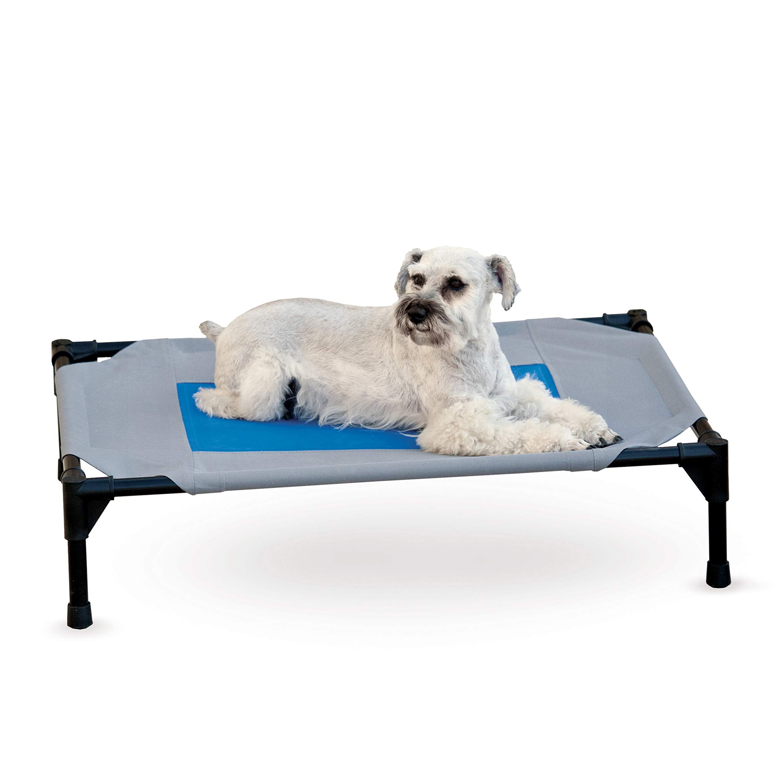 K&H Pet Products Coolin' Pet Cot, Outdoor Cooling Elevated Dog Cot for Medium Dogs, Raised Bed with Cool-Core Center, Portable P