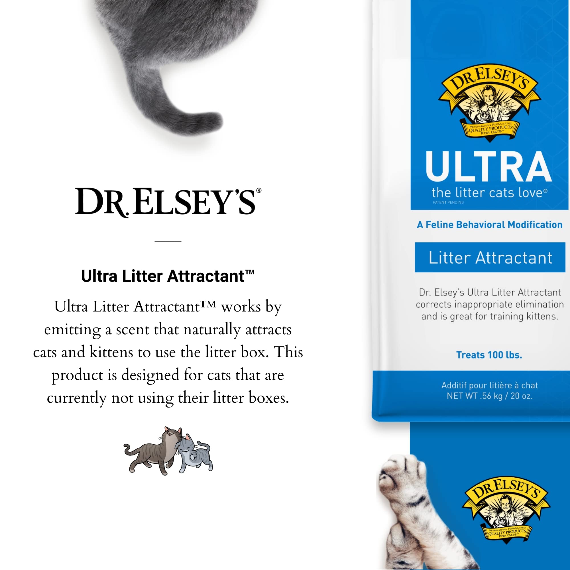Dr. Elsey'S Litter Box Attractant - Ultra Litter Attractant - 20 Oz Pouch - Feline Behavior Modification & Training Tool