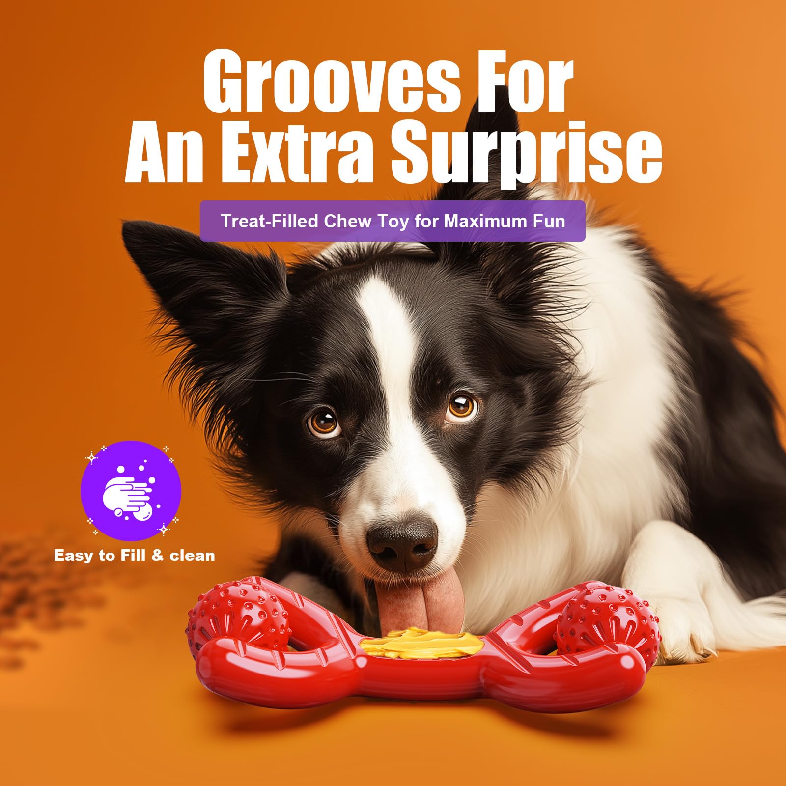 Indestructible Dog Toys for Aggressive Chewers, Heavy Duty Chew Proof Toys for Large Dogs, Durable Interactive Chew Toys for Adu