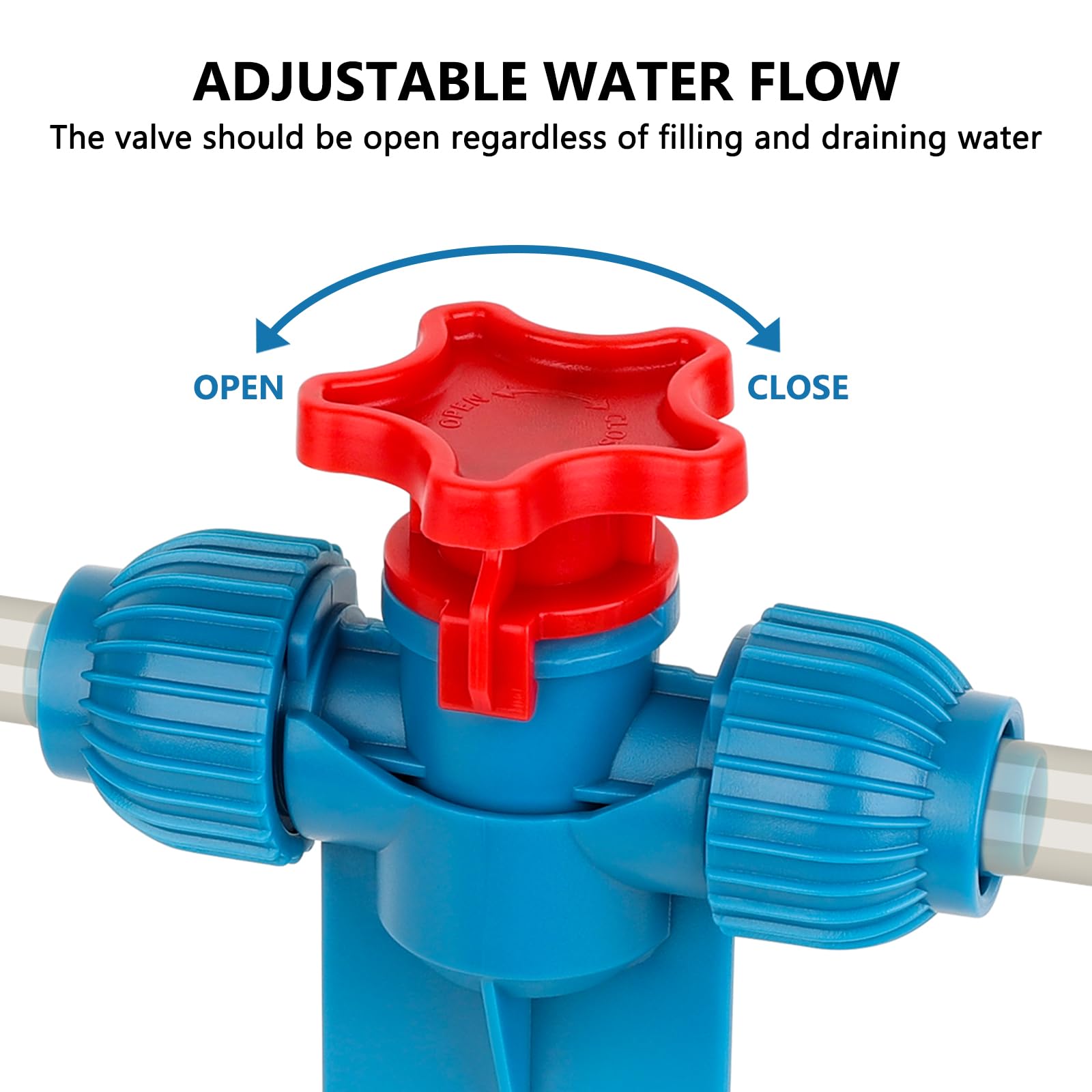 fishkeeper 25FT/50FT Aquarium Gravel Vacuum Water Changer - Flow Adjustable Faucet Universal Siphon Quick Pump with 6 Adapters,