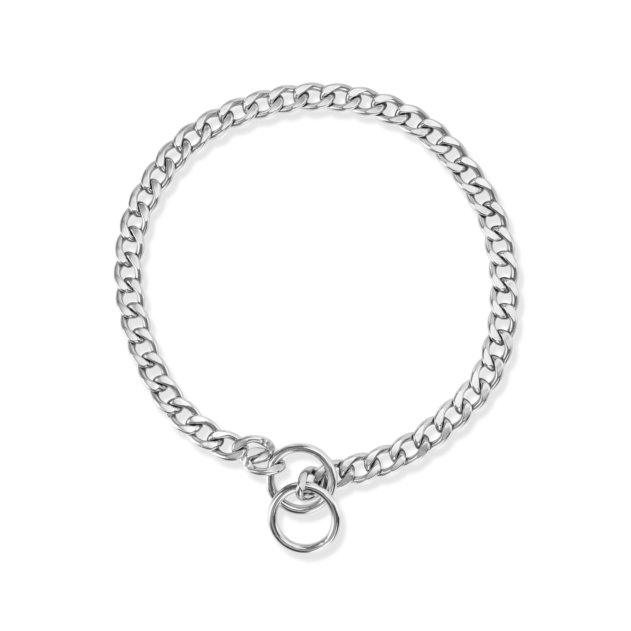 Azinoo Slip P Chain Collar, 304 Stainless Steel Training Choke Collar For Small Medium Large Dogs 22 In, 3 Mm (Neck 17~19)