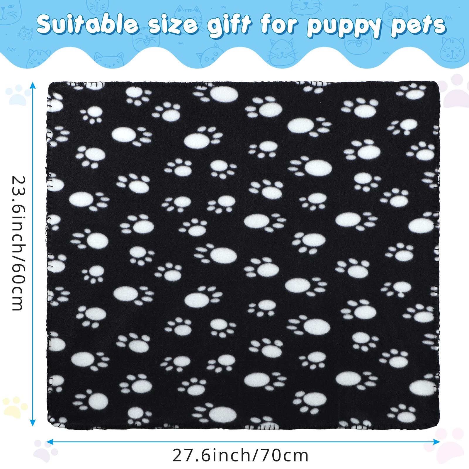 Eccliy 20 Pcs Puppy Blanket Pet Blanket Soft Fleece Dog Blankets Doggie Blanket Warm Felt Throw Blanket Sleep Mat Bed Covers Sma