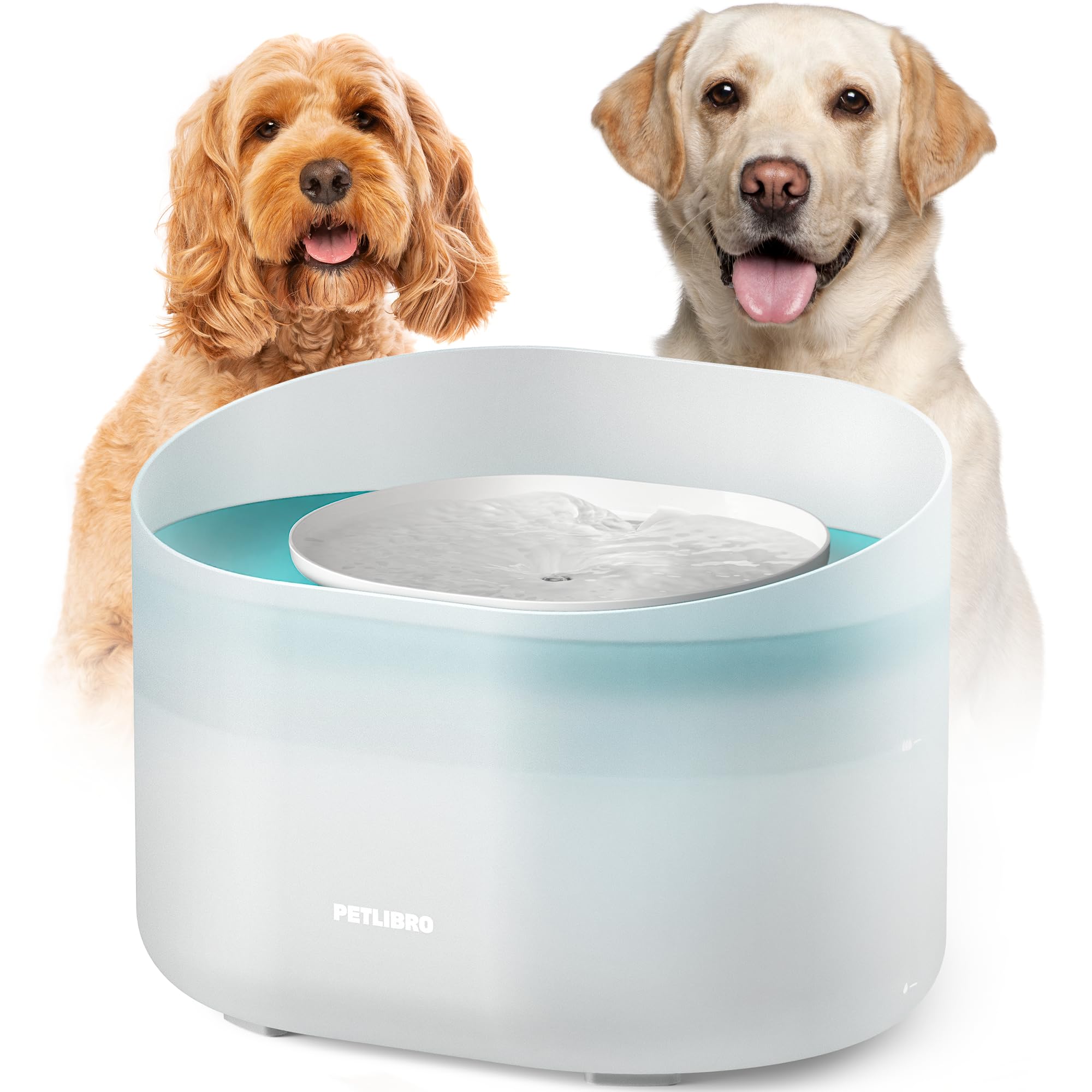Petlibro Dog Water Fountain, 2.1Gal/8L Capsule Dog Fountain For Medium To Large Dogs, Anti-Splash Dog Water Bowl Dispenser, Supe