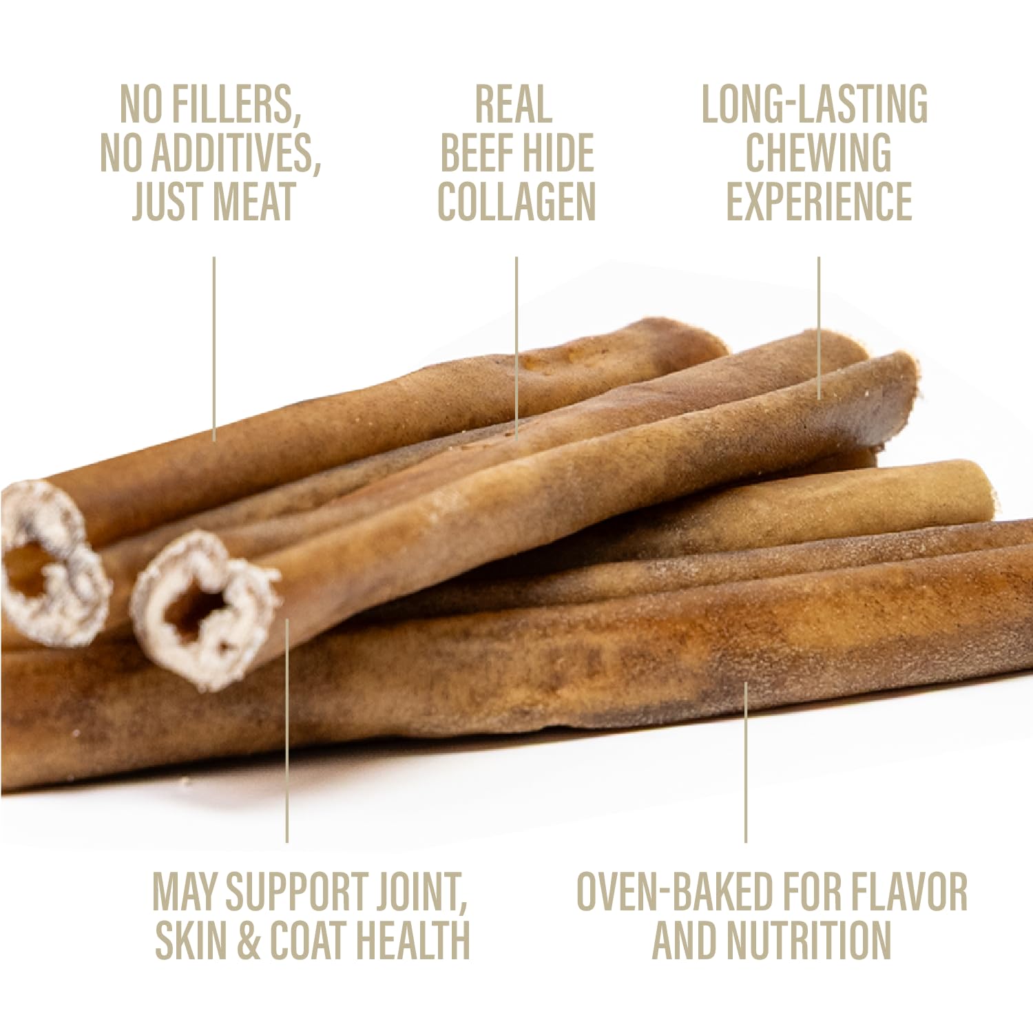 Chewers Joy Collagen Sticks 5-6 (5 Count) - Natural Dog Treats - Single Ingredient Long-Lasting Chews, High Protein