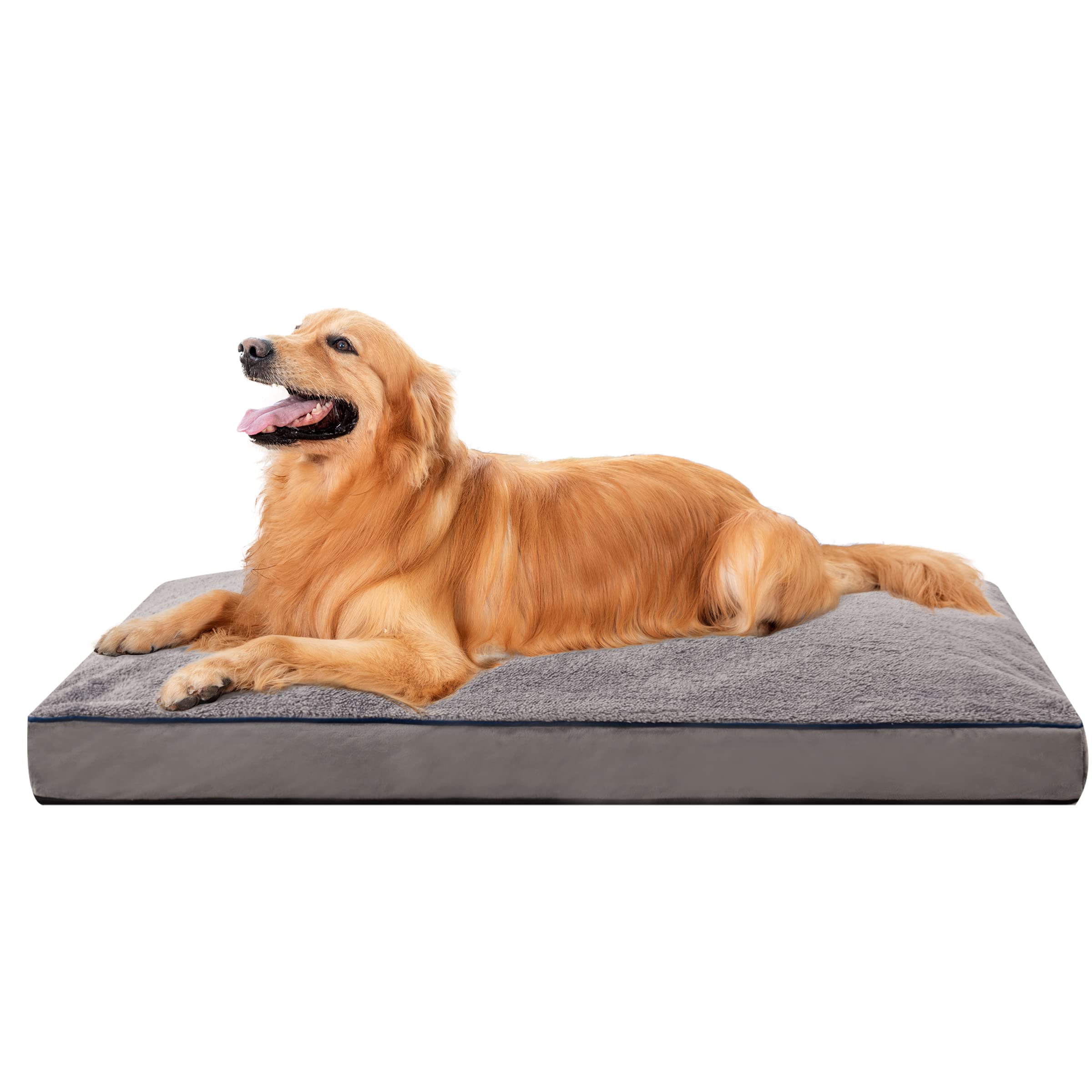 Subrtex Dog Bed For Medium Dogs Pet Bed Mat With Removable Washable Cover,Firm Support Pet Crate Bed Mat Anti-Slip Mattress For 