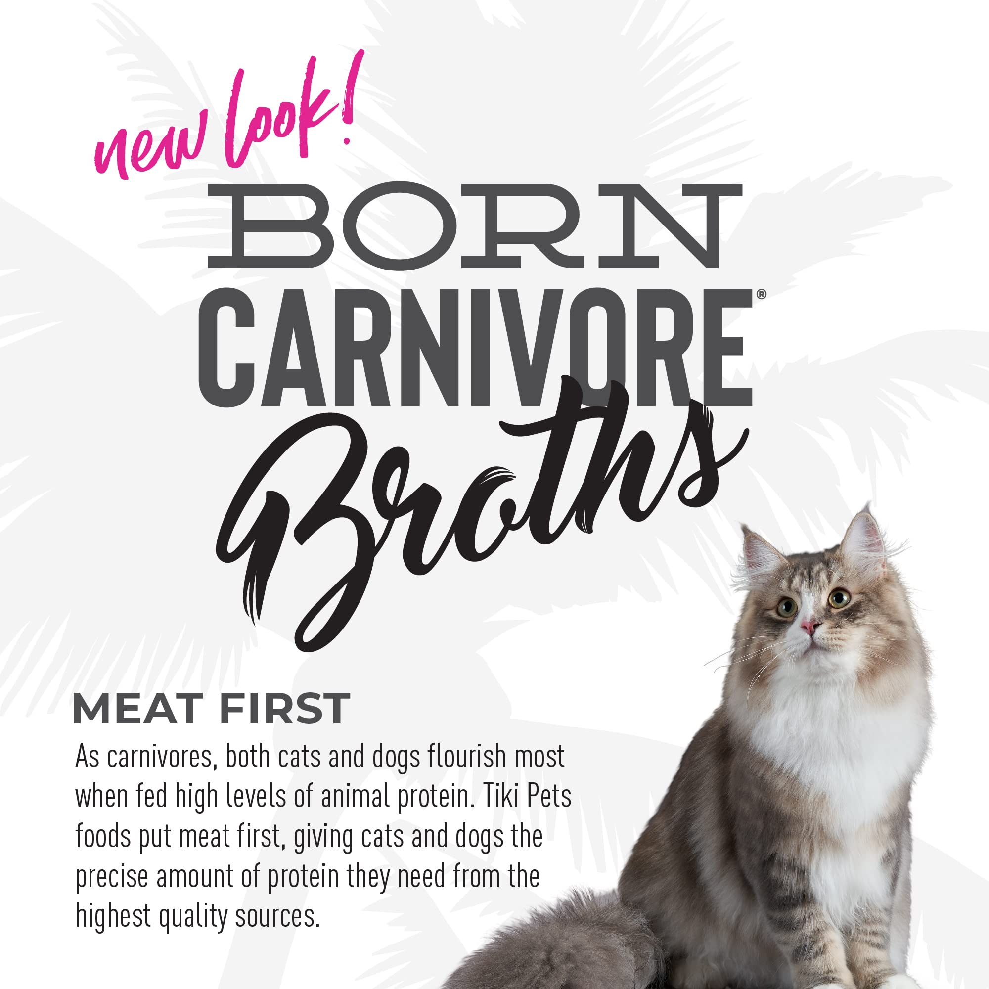 Tiki Cat Born Carnivore Broths Variety Pack, Meaty Bites, Hydration and Flavor Supplement Wet Cat Food Topper, 1.3 oz. Pouch (Pa
