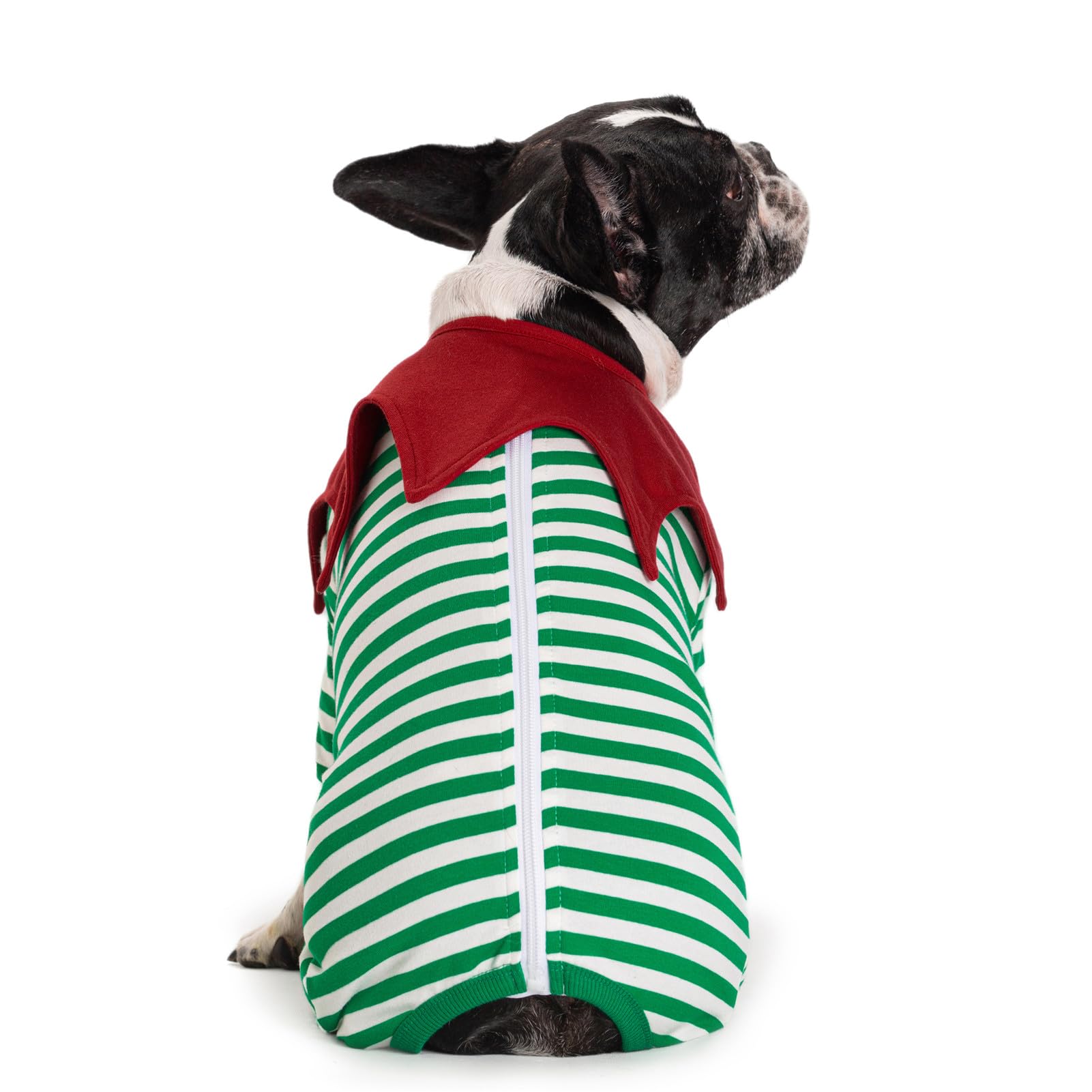 Miaododo Striped Dog Surgery Recovery Suit Female Male,Puppy Dogs Onesie Cats Long Sleeve Bodysuit After Surgery Neuter For Abdo