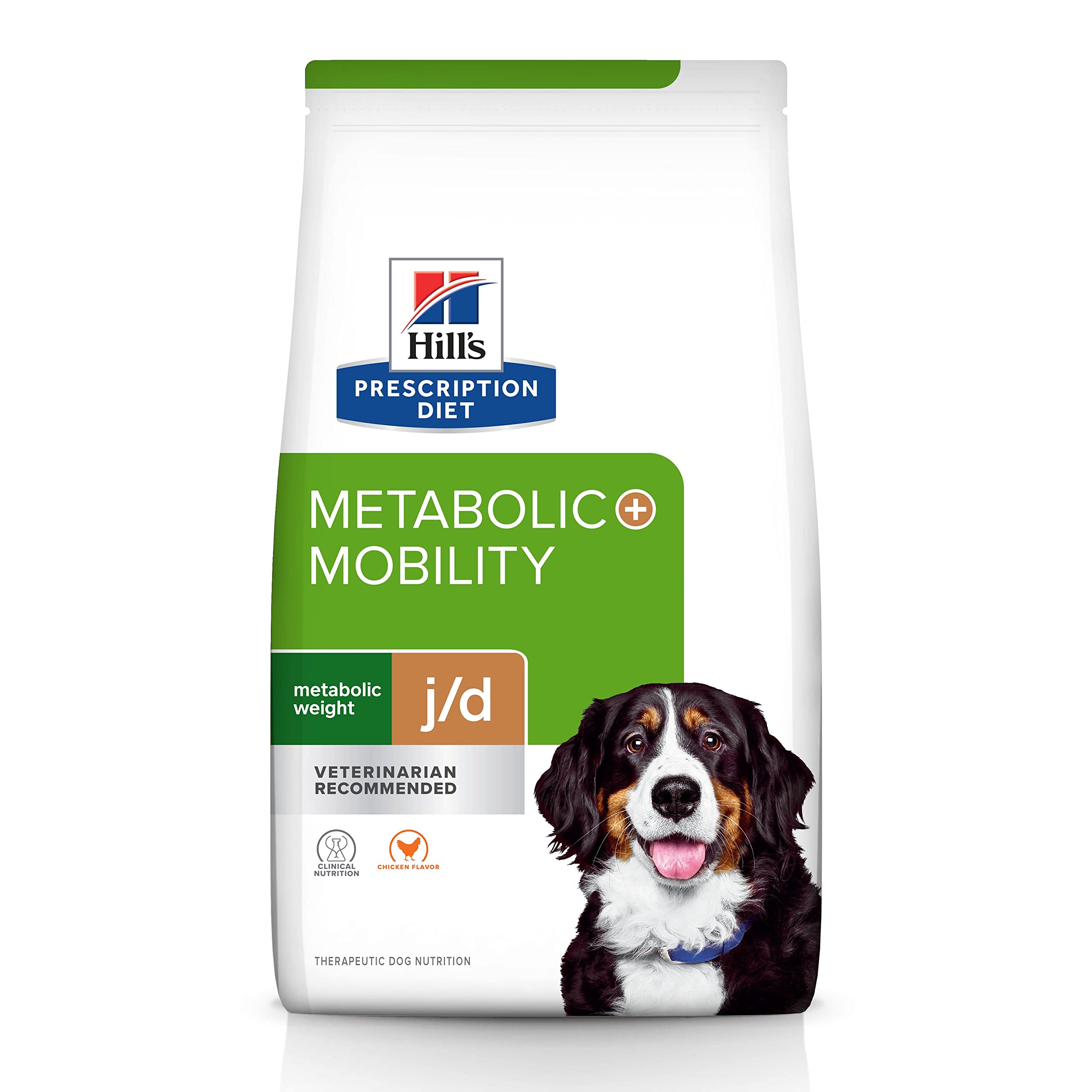 Hills Prescription Diet Metabolic + Mobility, Weight + j/d Joint Care Chicken Flavor Dry Dog Food, Veterinary Diet, 24 lb. Bag