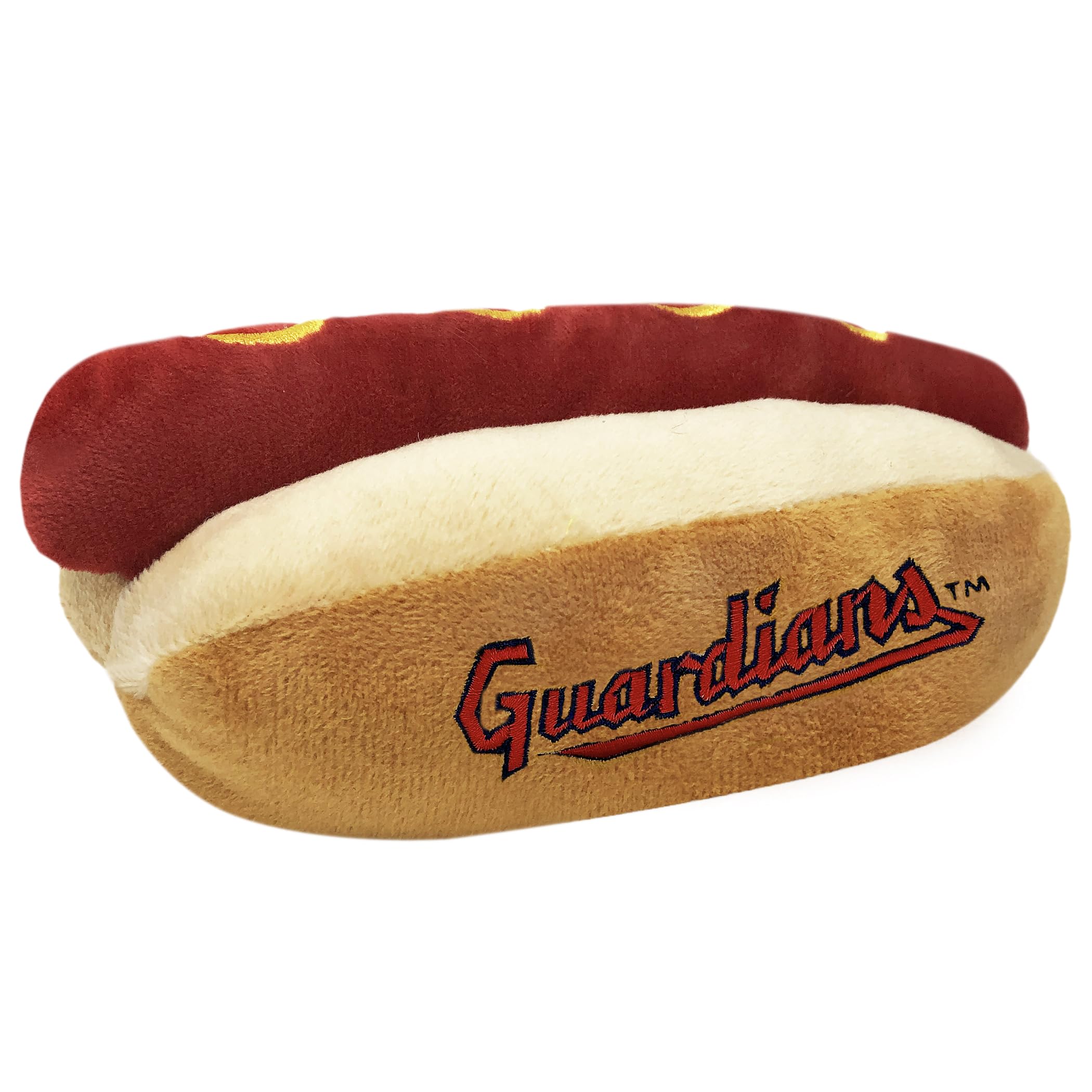 Mlb Cleveland Guardians Plush Dog Toys - Stadium Theme Snacks - Cutest Plush Hot-Dog Toy For Dogs & Cats With Inner Squeaker & P