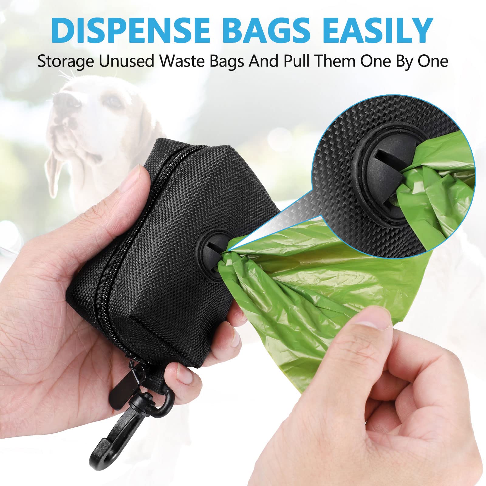 Dog Poop Bag Waste Bag Dispenser Dog Poop Bag Dispenser For Leash Accessory Dog Poop Bag Holders Fits Dog Leash With Hand Free H