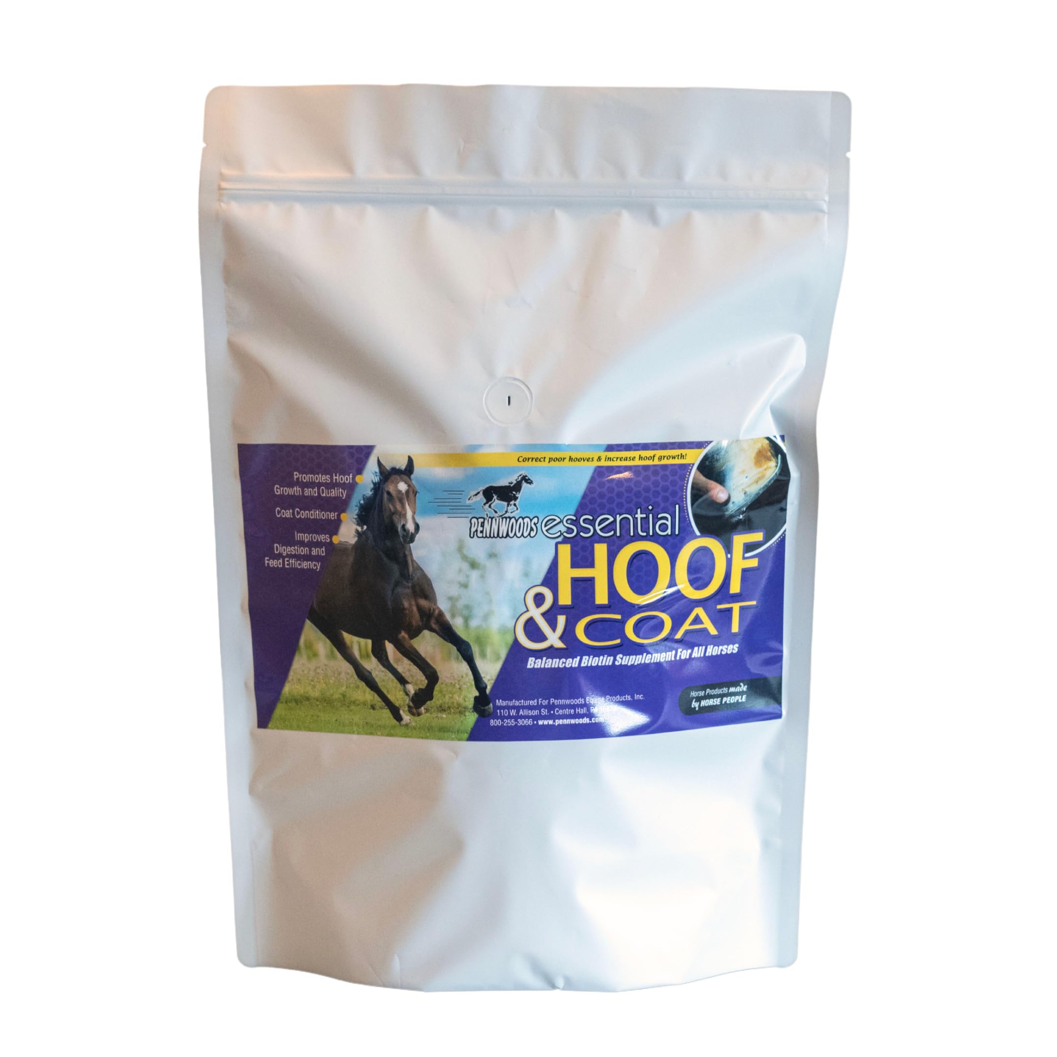Pennwoods Essential Hoof & Coat - Horse Supplement with Biotin for Optimal Equine Hoof Growth, Healthy Coat & Nutritional Balanc