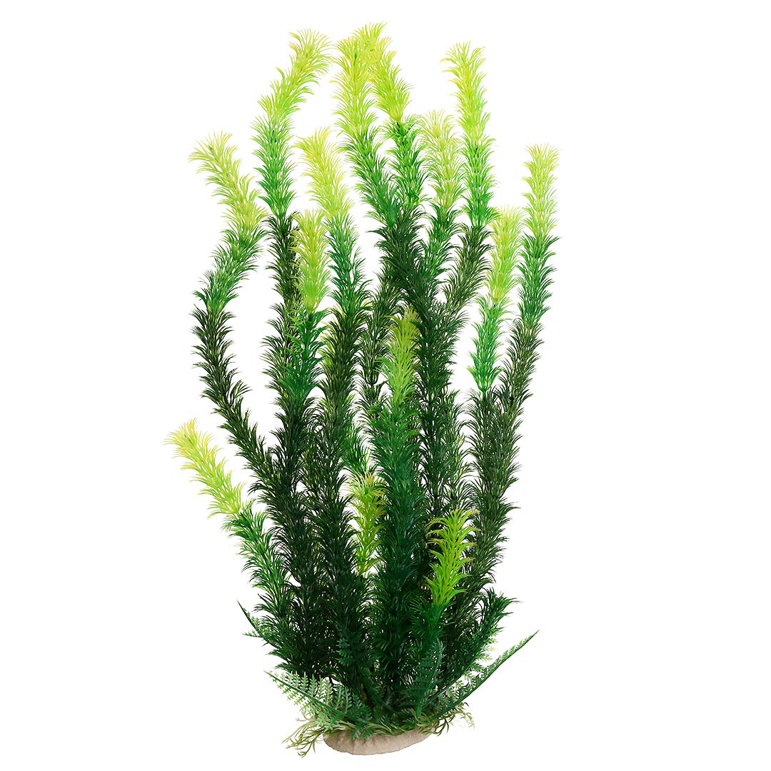 Mayitr 17'' Plastic Water Plant For Aquarium Fish Tank Ornament, Rhodo Green