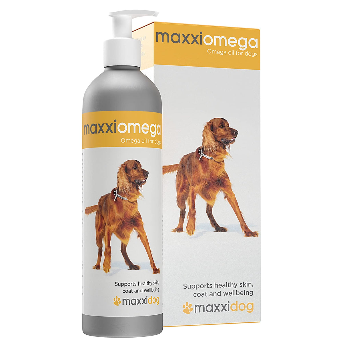 Maxxipaws Maxxiomega Omega 3, 6 & 9 Oil Supplement - Skin & Coat Support For Dogs, 10Oz